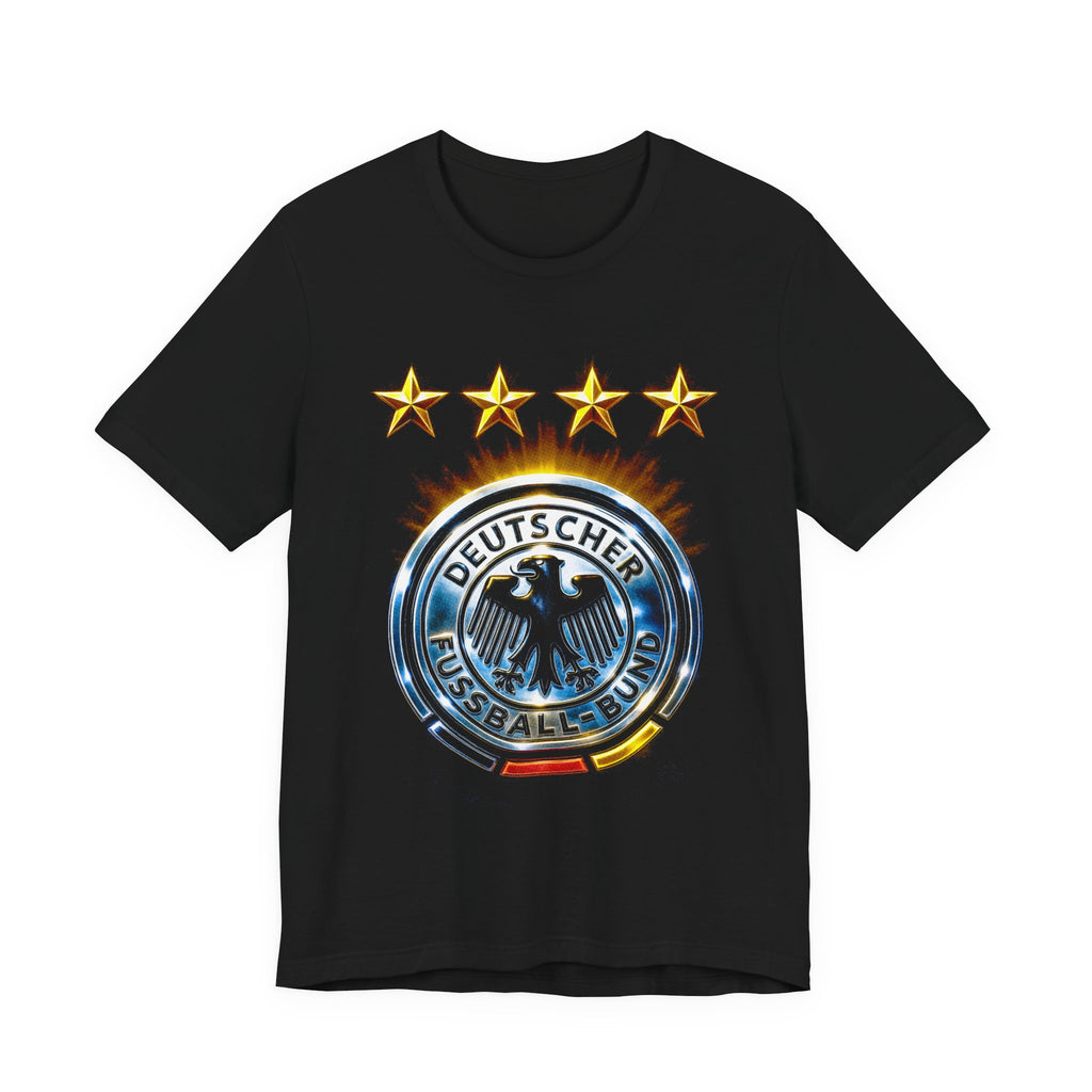 Germany Football Crest T‑Shirt — Four Stars Soccer Tee