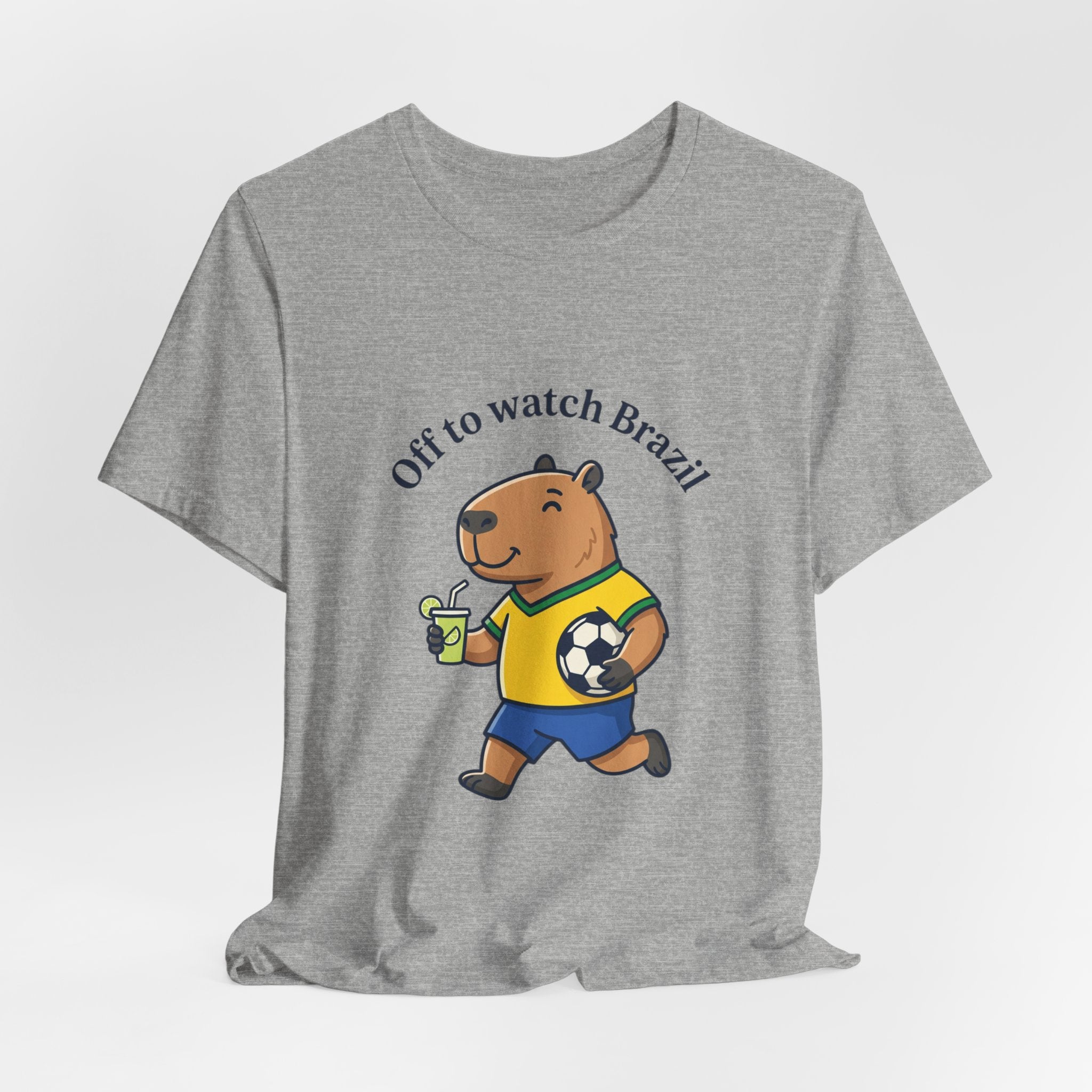 Off to Watch Brazil Bear Illustration Tee | Football Fan Country Colors