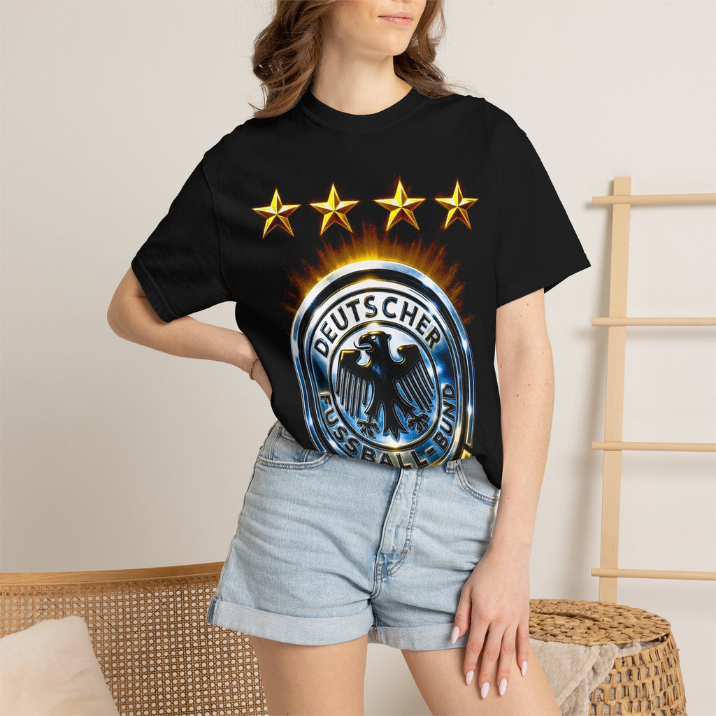 Germany Fußball Crest T-Shirt — Deutscher Fußball-Bund 4-Star Fan Tee