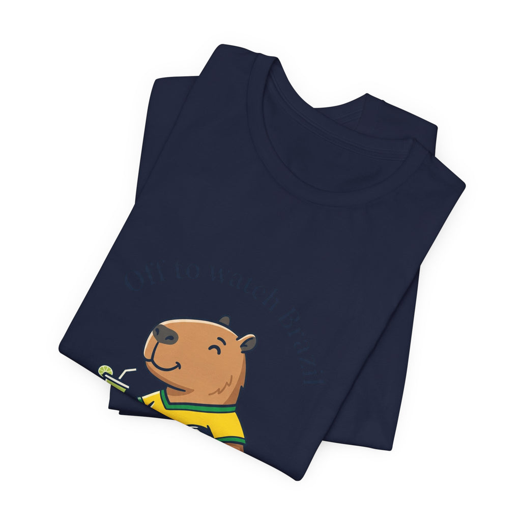 Off to Watch Brazil Bear Illustration Tee | Football Fan Country Colors