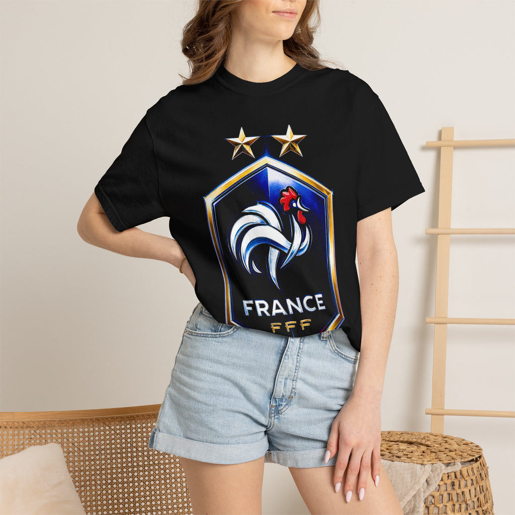 France Football Crest T-Shirt — FFF Rooster Soccer Fan Tee