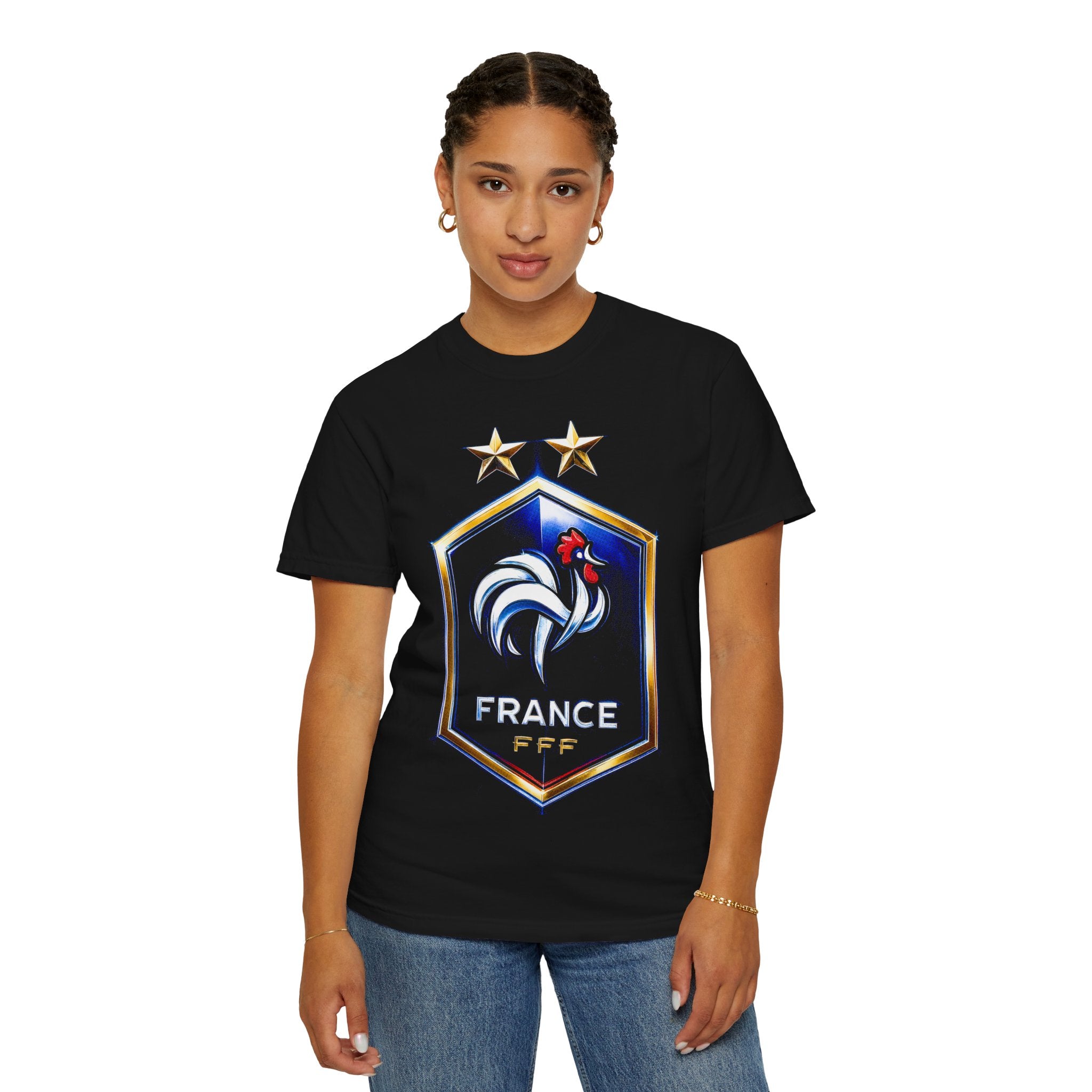 France Football Crest T-Shirt — FFF Rooster Soccer Fan Tee