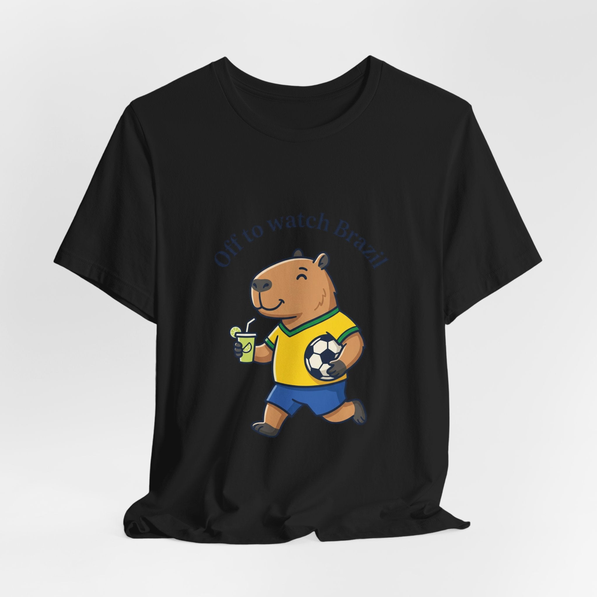 Off to Watch Brazil Bear Illustration Tee | Football Fan Country Colors