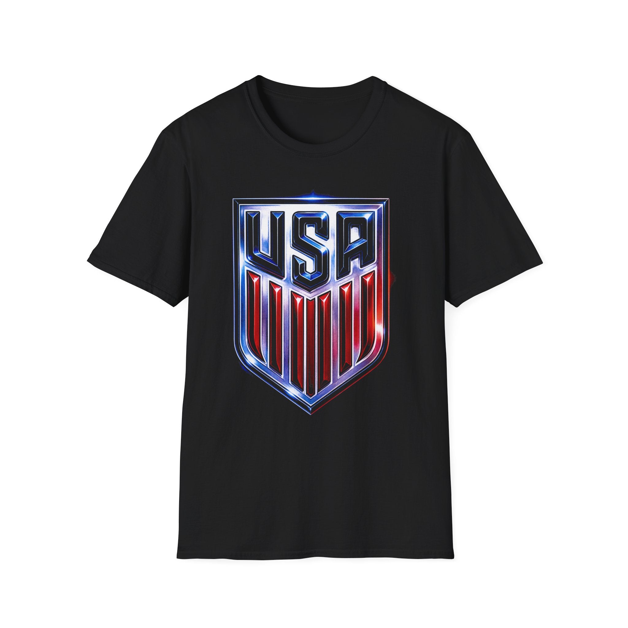 USA Shield Graphic T-Shirt | Patriotic Red White Blue Tee