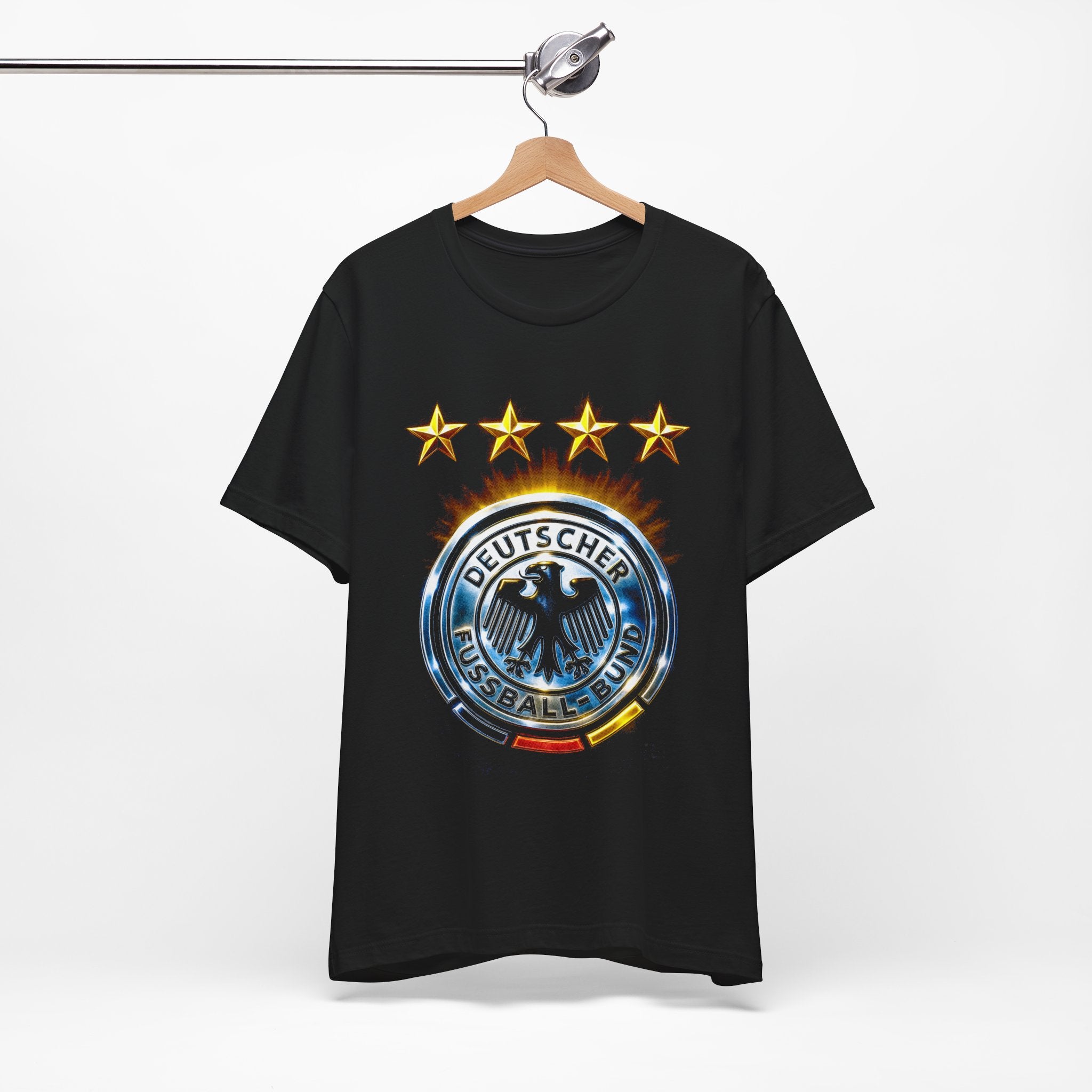 Germany Football Crest T‑Shirt — Four Stars Soccer Tee