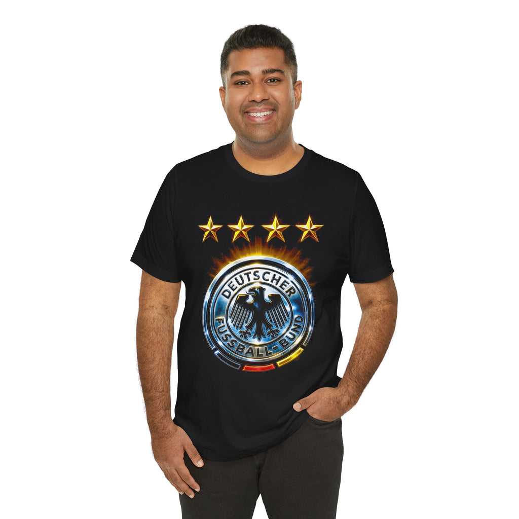 Germany Football Crest T‑Shirt — Four Stars Soccer Tee