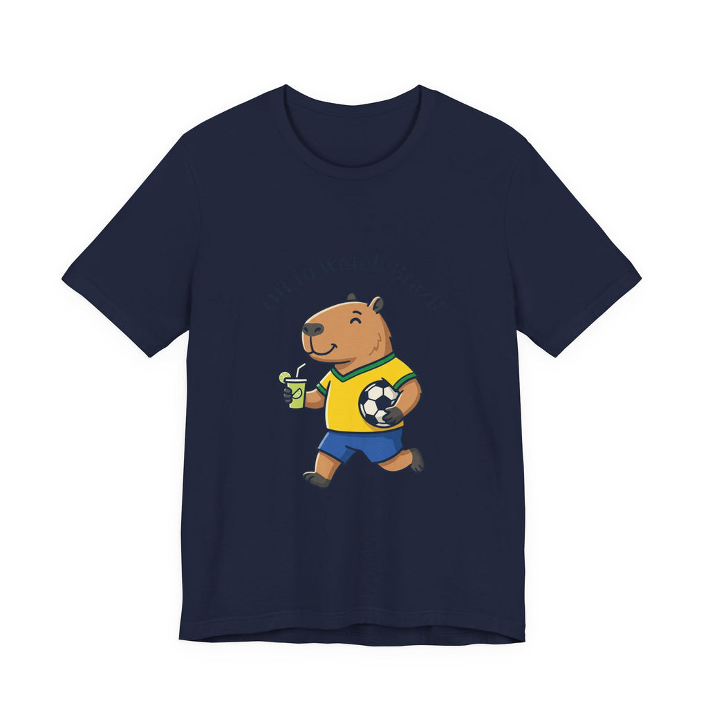 Off to Watch Brazil Bear Illustration Tee | Football Fan Country Colors