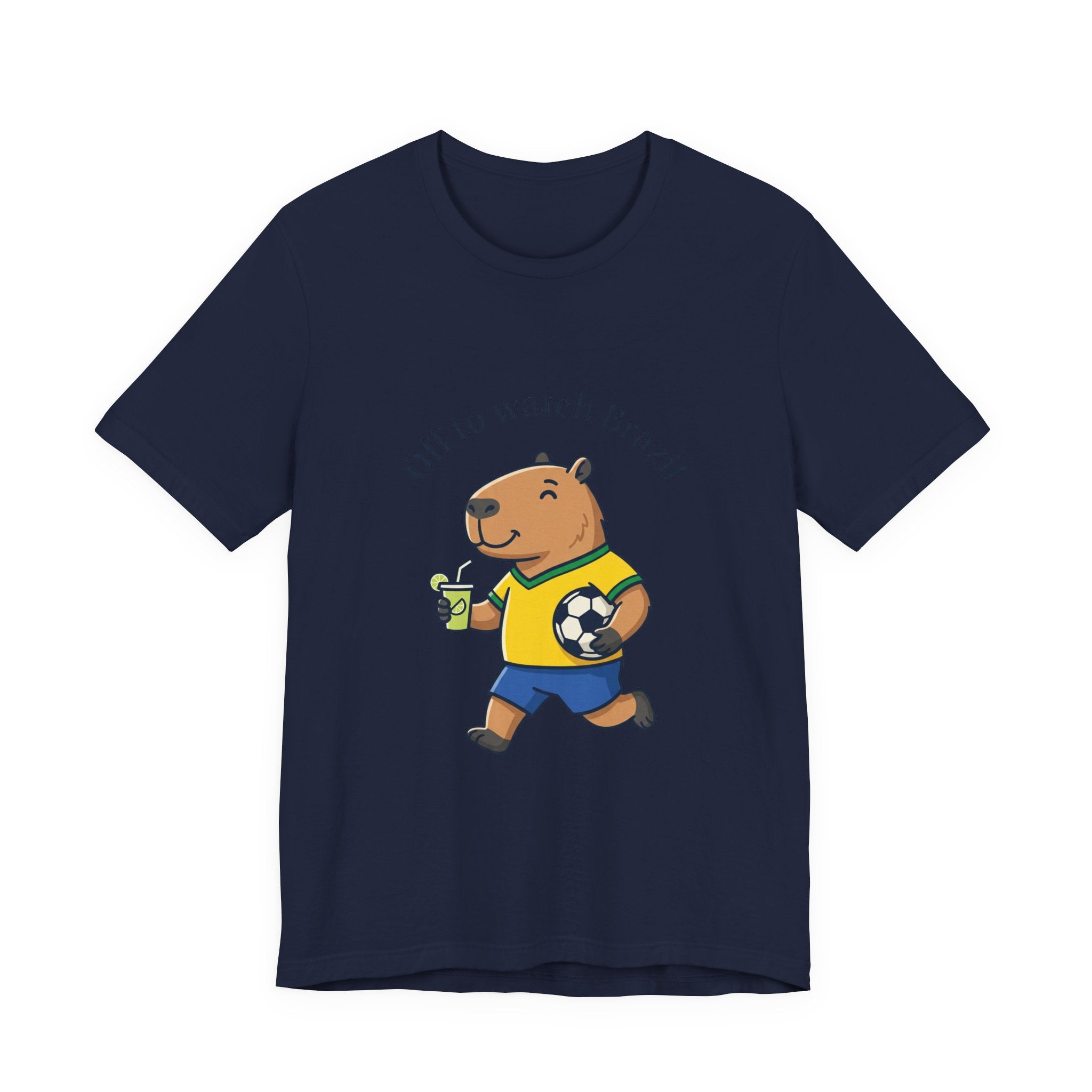 Off to Watch Brazil Bear Illustration Tee | Football Fan Country Colors