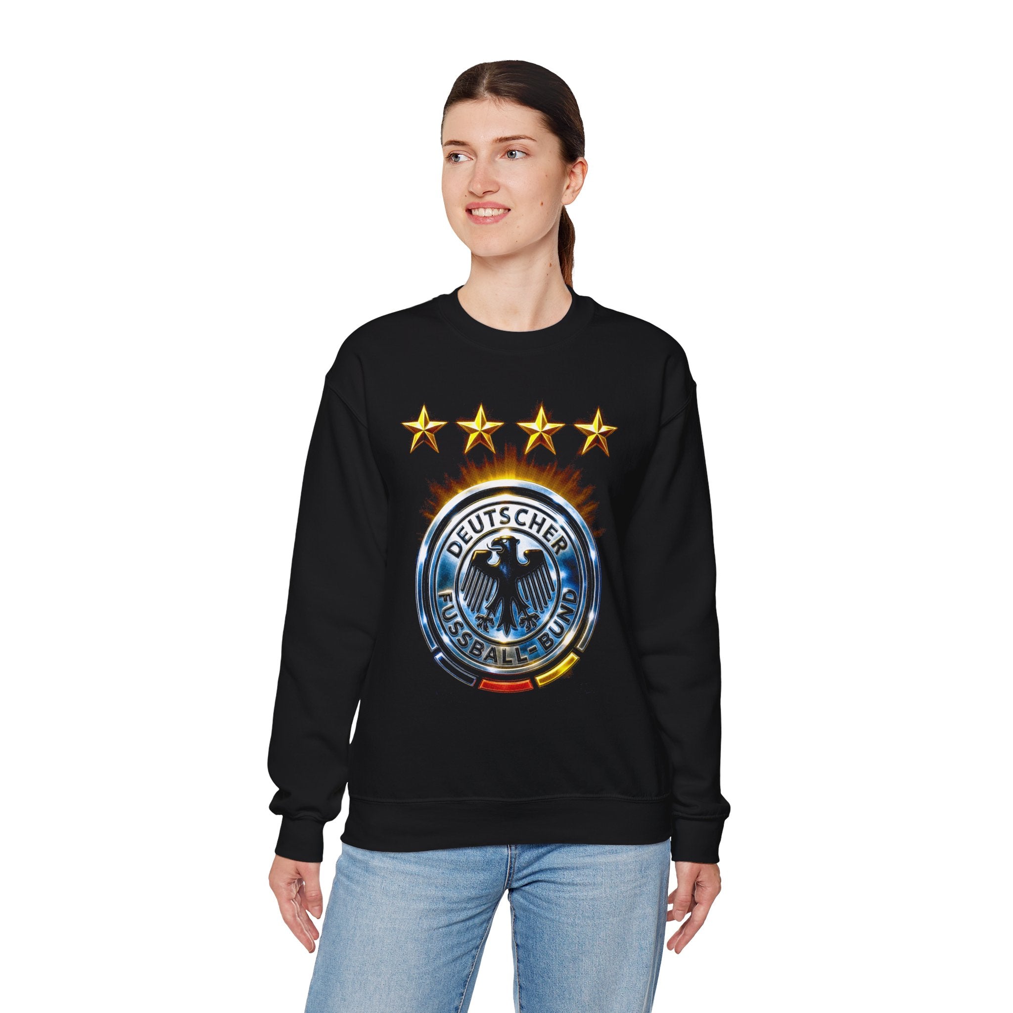 Germany Football Crewneck Sweatshirt — Four-Star DFB Emblem