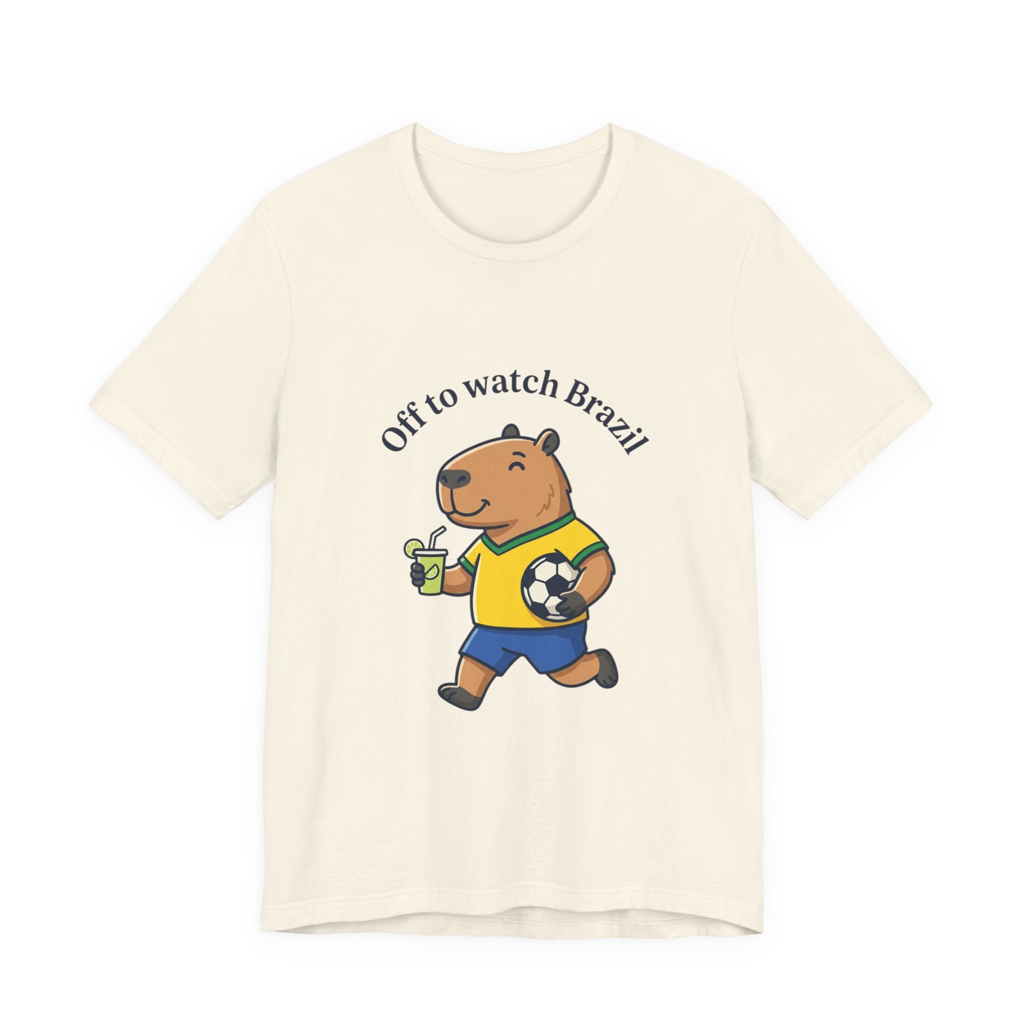 Off to Watch Brazil Bear Illustration Tee | Football Fan Country Colors