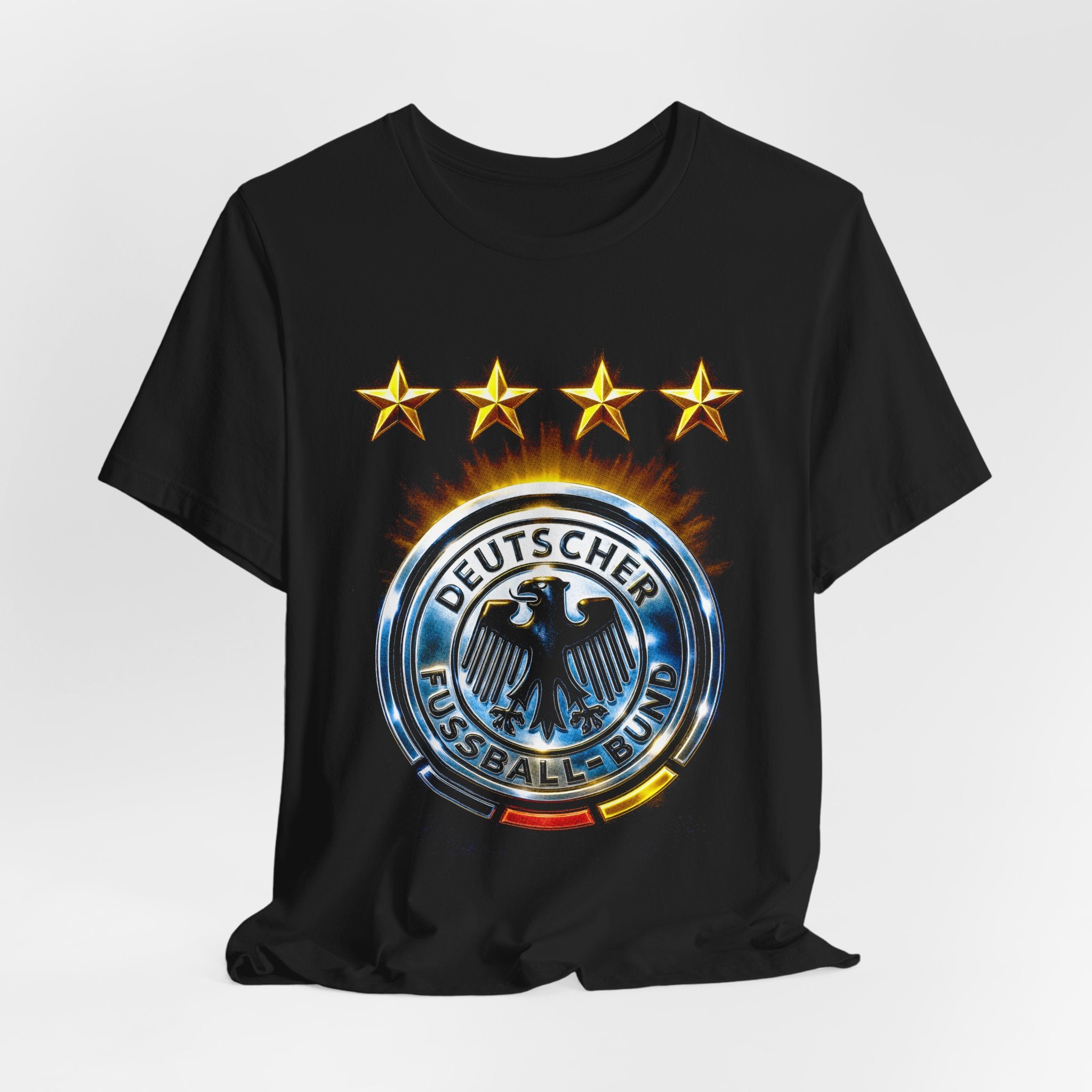 Germany Football Crest T‑Shirt — Four Stars Soccer Tee