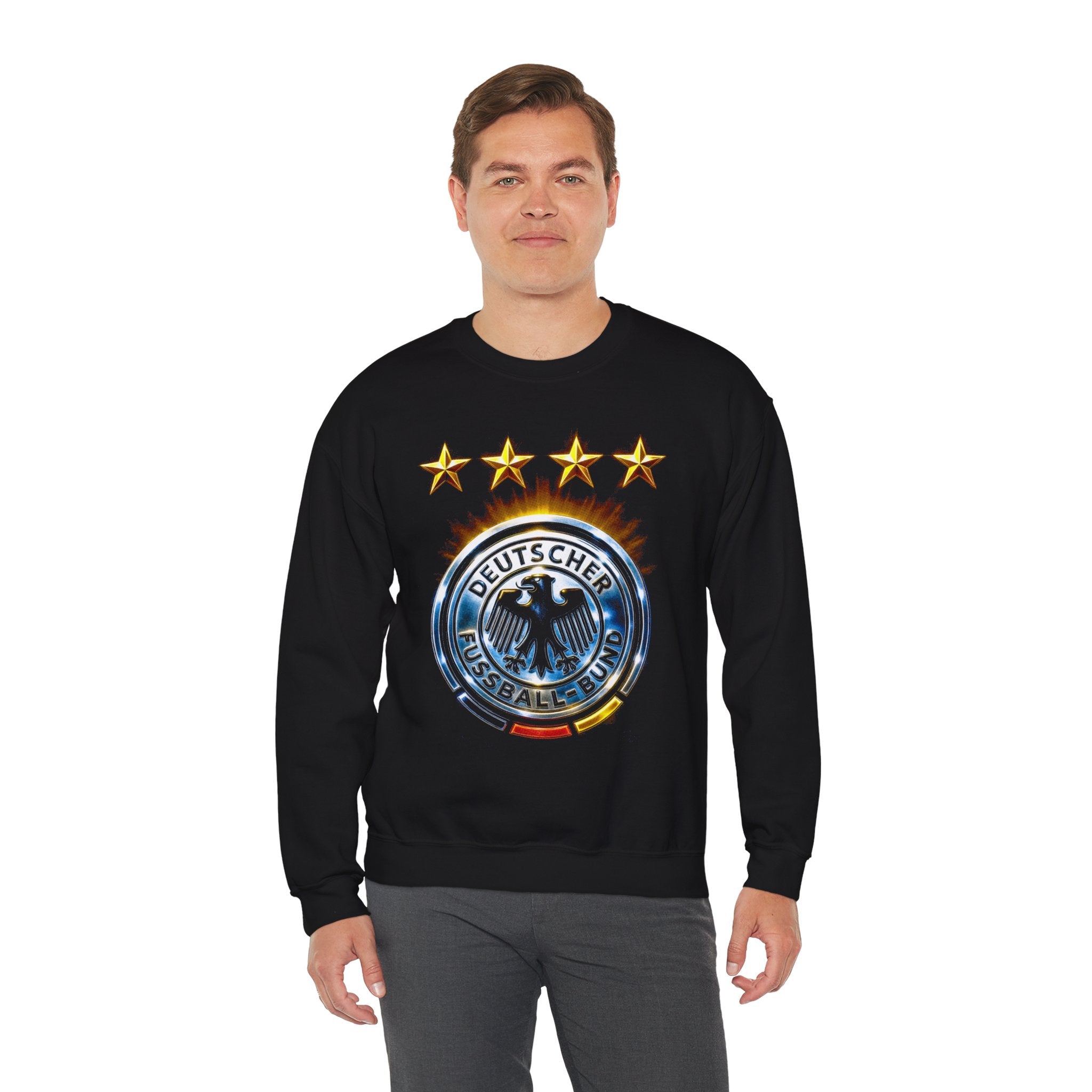 Germany Football Crewneck Sweatshirt — Four-Star DFB Emblem