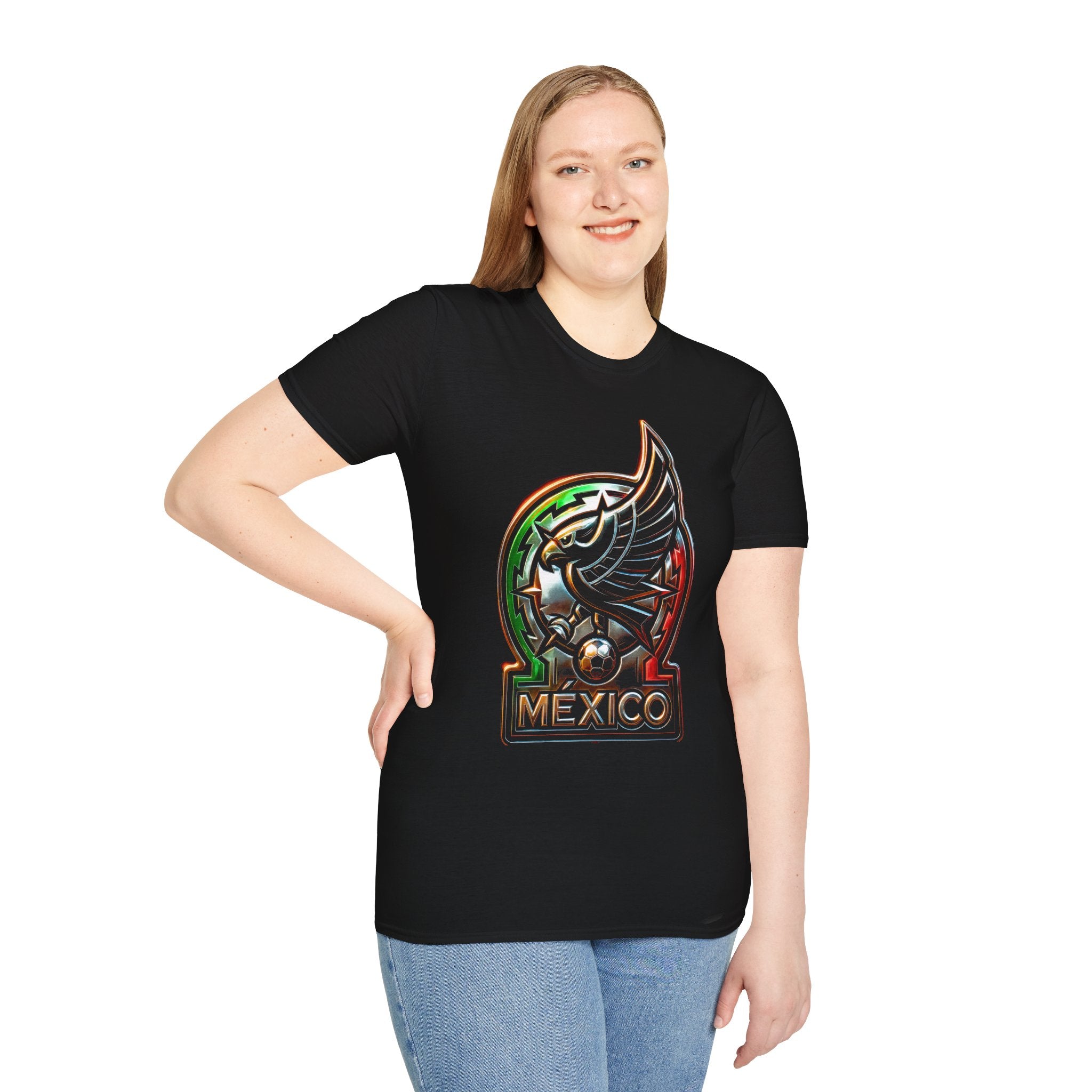 Mexico Aztec Eagle emblem T-Shirt | Mexican heritage soccer crest