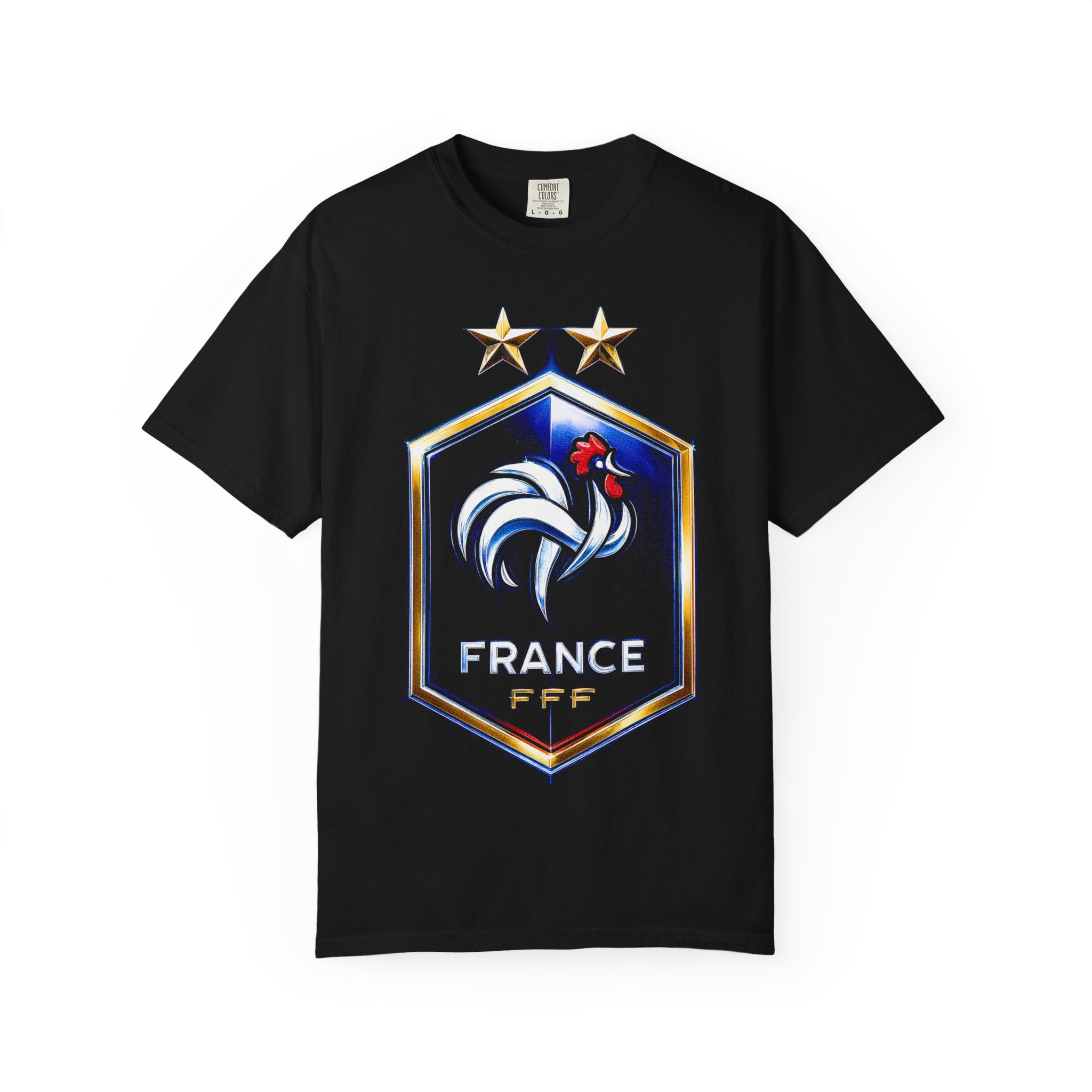 France Football Crest T-Shirt — FFF Rooster Soccer Fan Tee