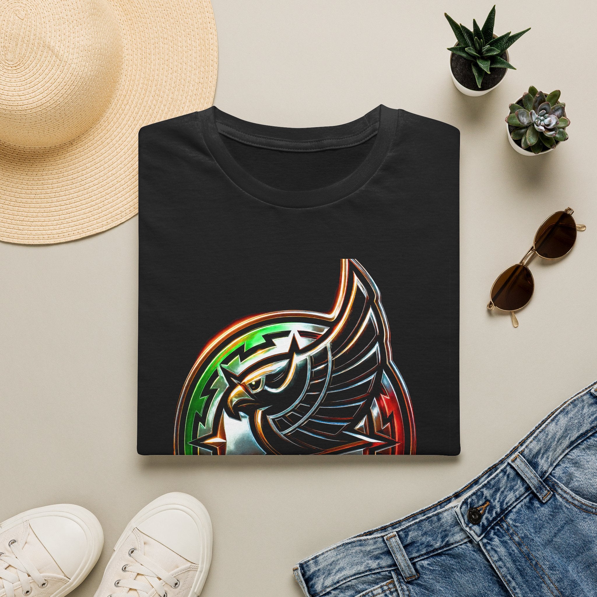 Mexico Aztec Eagle emblem T-Shirt | Mexican heritage soccer crest