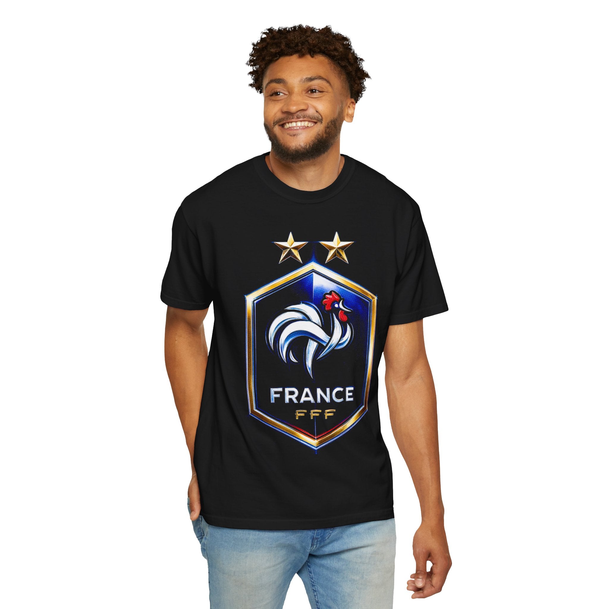 France Football Crest T-Shirt — FFF Rooster Soccer Fan Tee