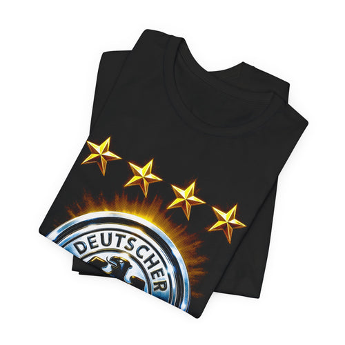 Germany Football Crest T‑Shirt — Four Stars Soccer Tee