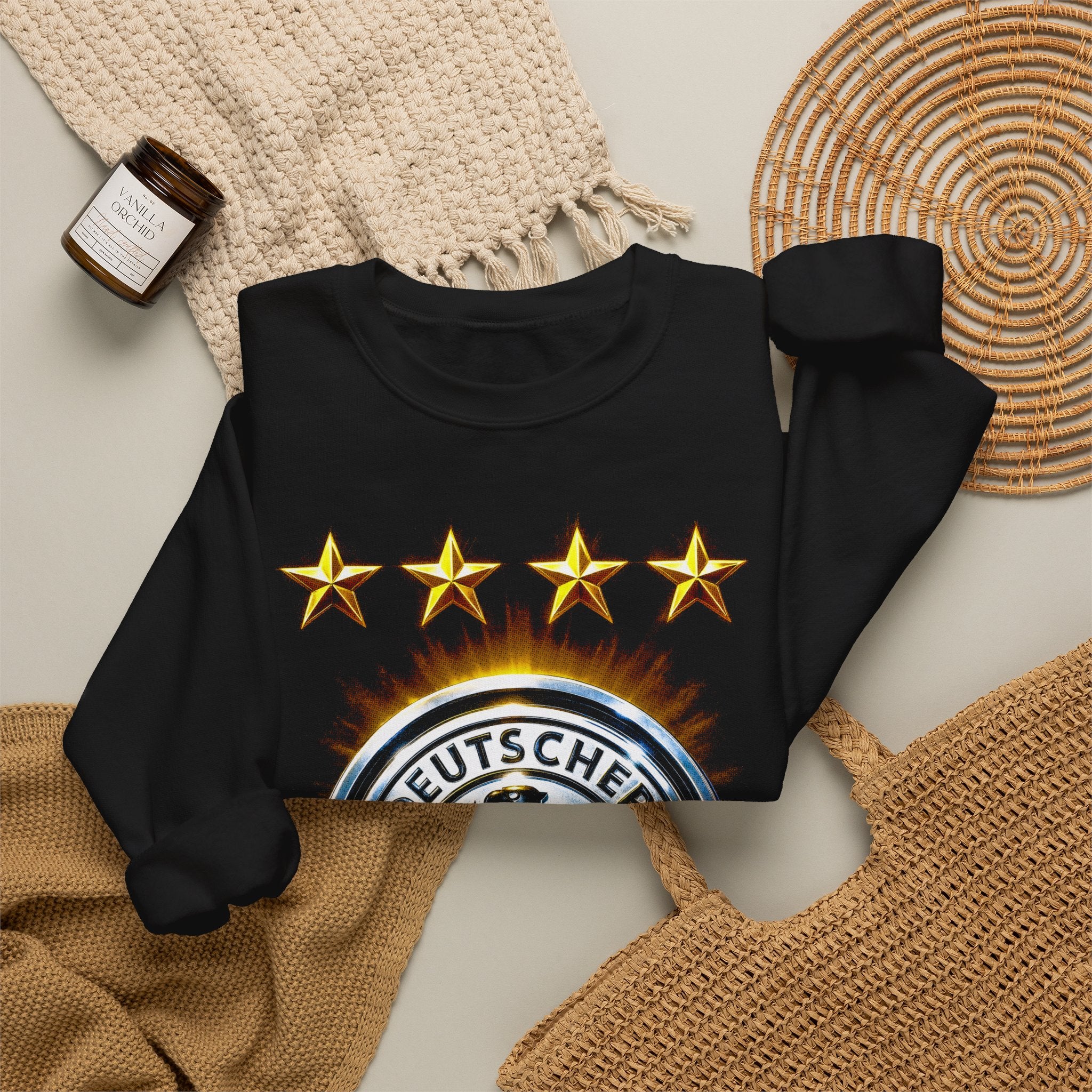 Germany Football Crewneck Sweatshirt — Four-Star DFB Emblem