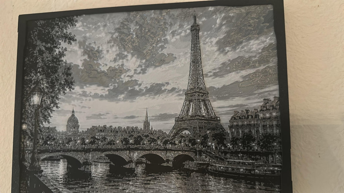 París – Arte Decorativo en Relieve 240 × 180 mm - ERDUM DESIGNS