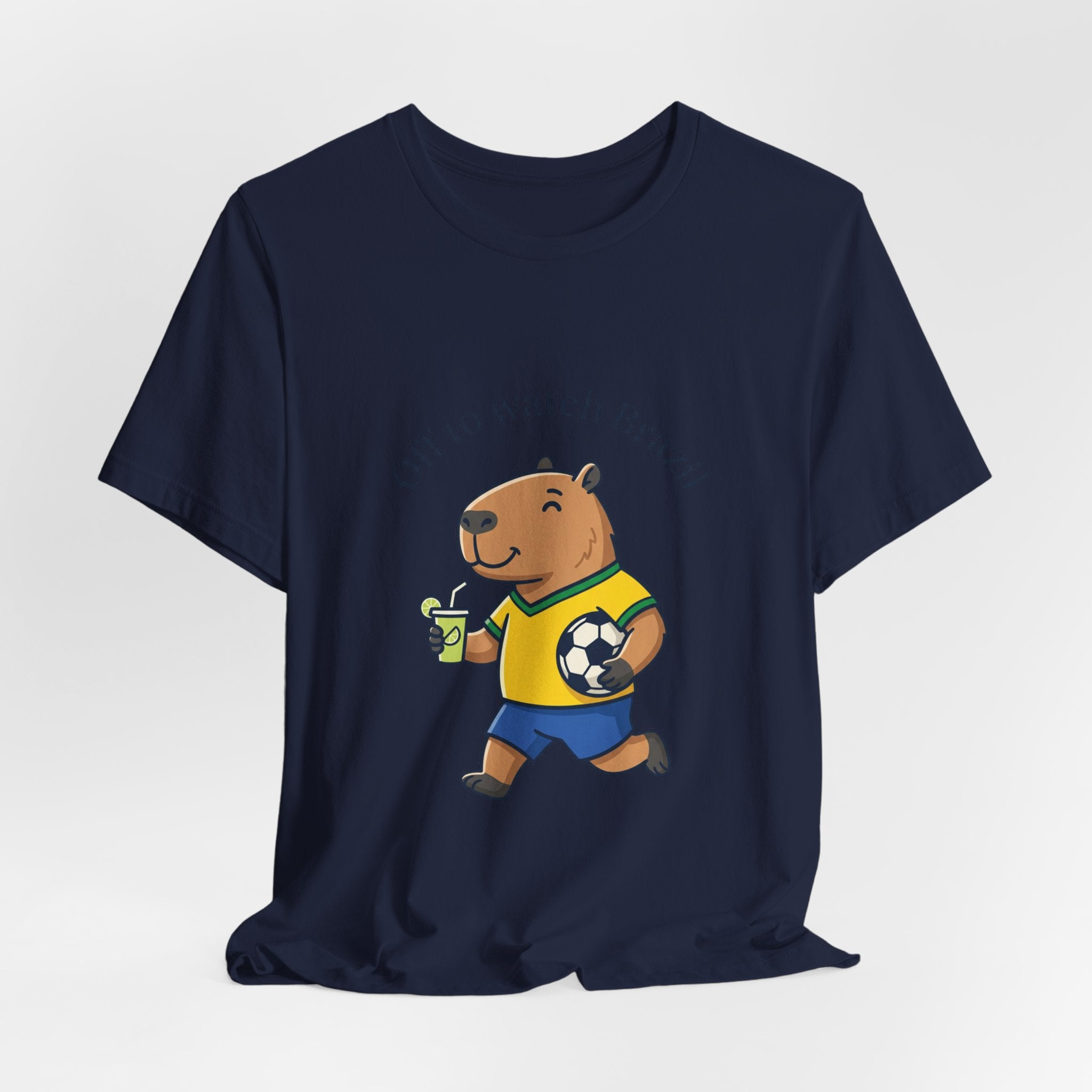 Off to Watch Brazil Bear Illustration Tee | Football Fan Country Colors
