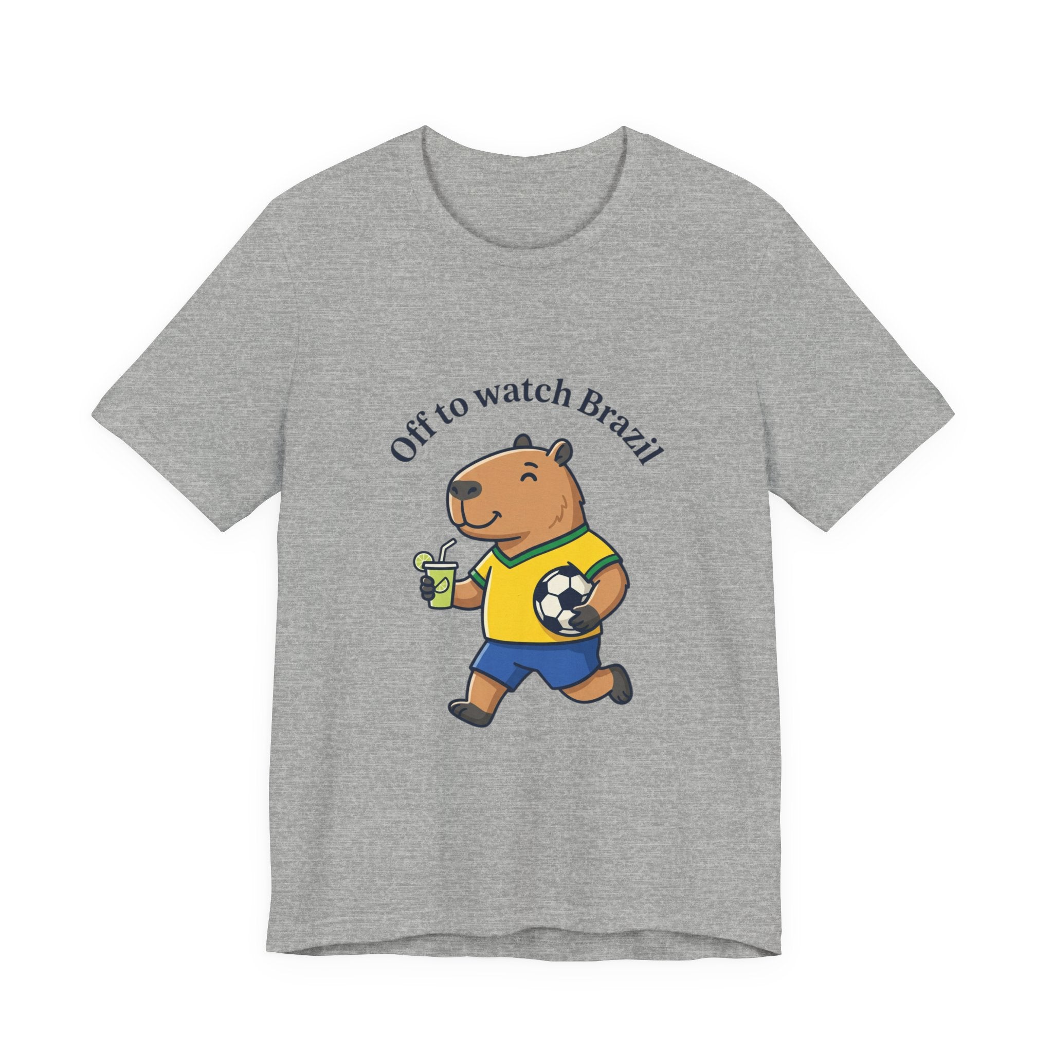 Off to Watch Brazil Bear Illustration Tee | Football Fan Country Colors