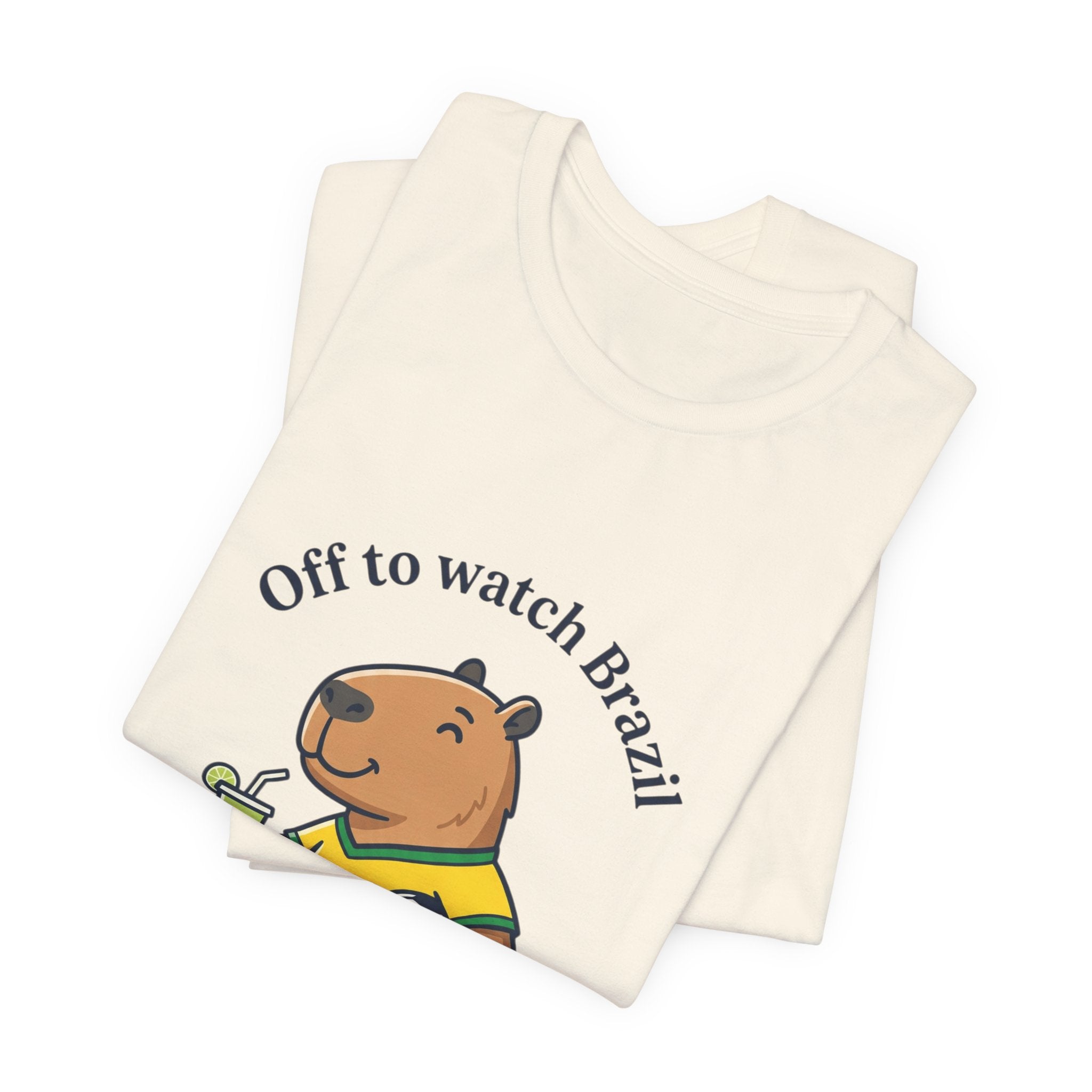 Off to Watch Brazil Bear Illustration Tee | Football Fan Country Colors