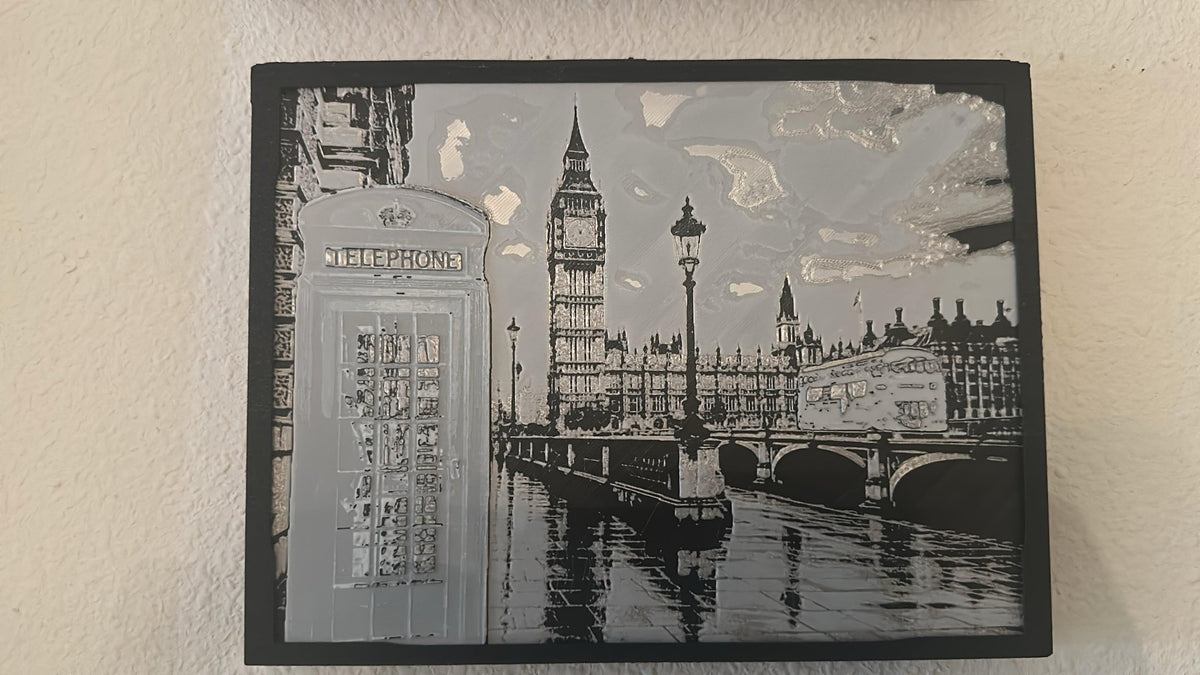 Londres – Arte Decorativo en Relieve 240 × 180 mm - ERDUM DESIGNS