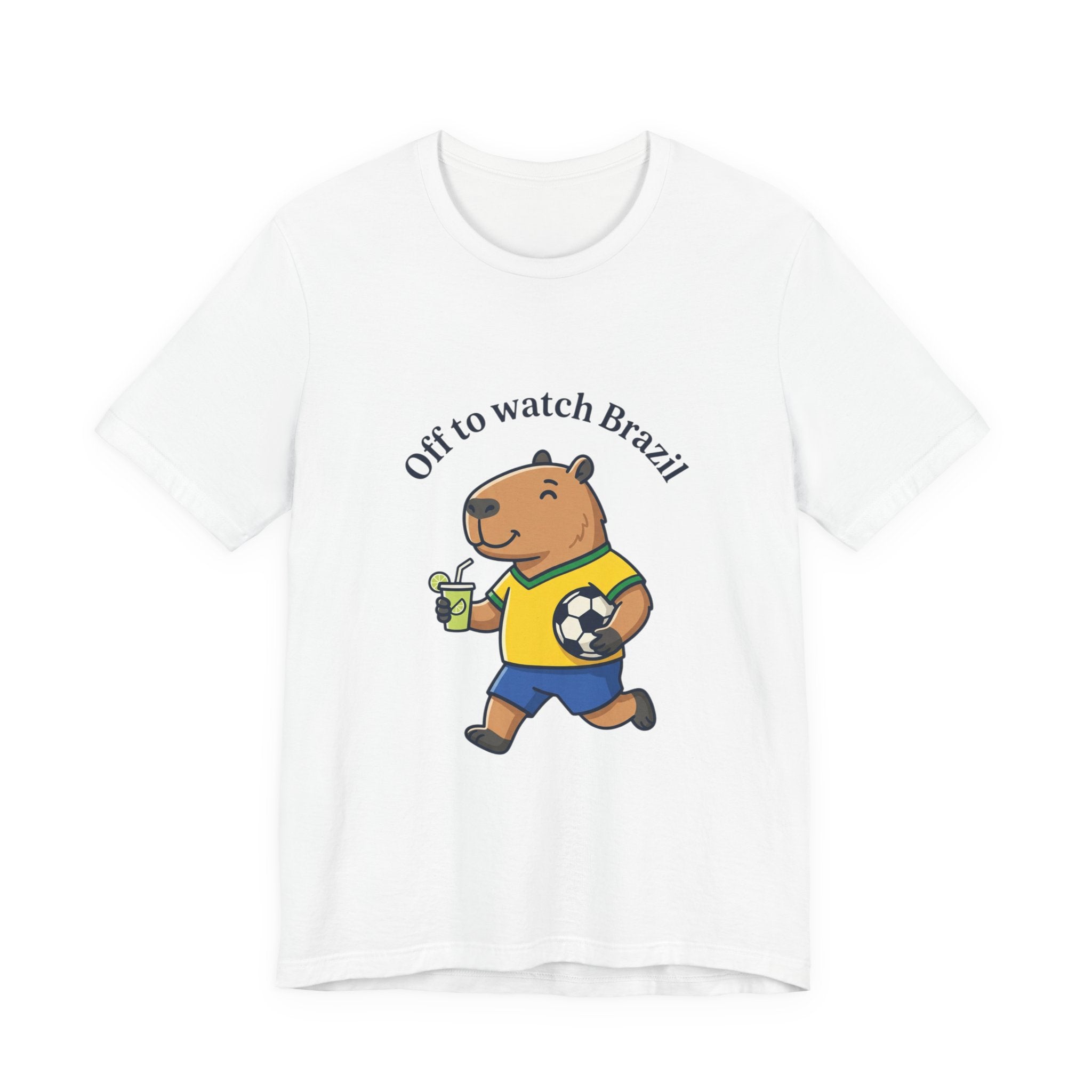 Off to Watch Brazil Bear Illustration Tee | Football Fan Country Colors