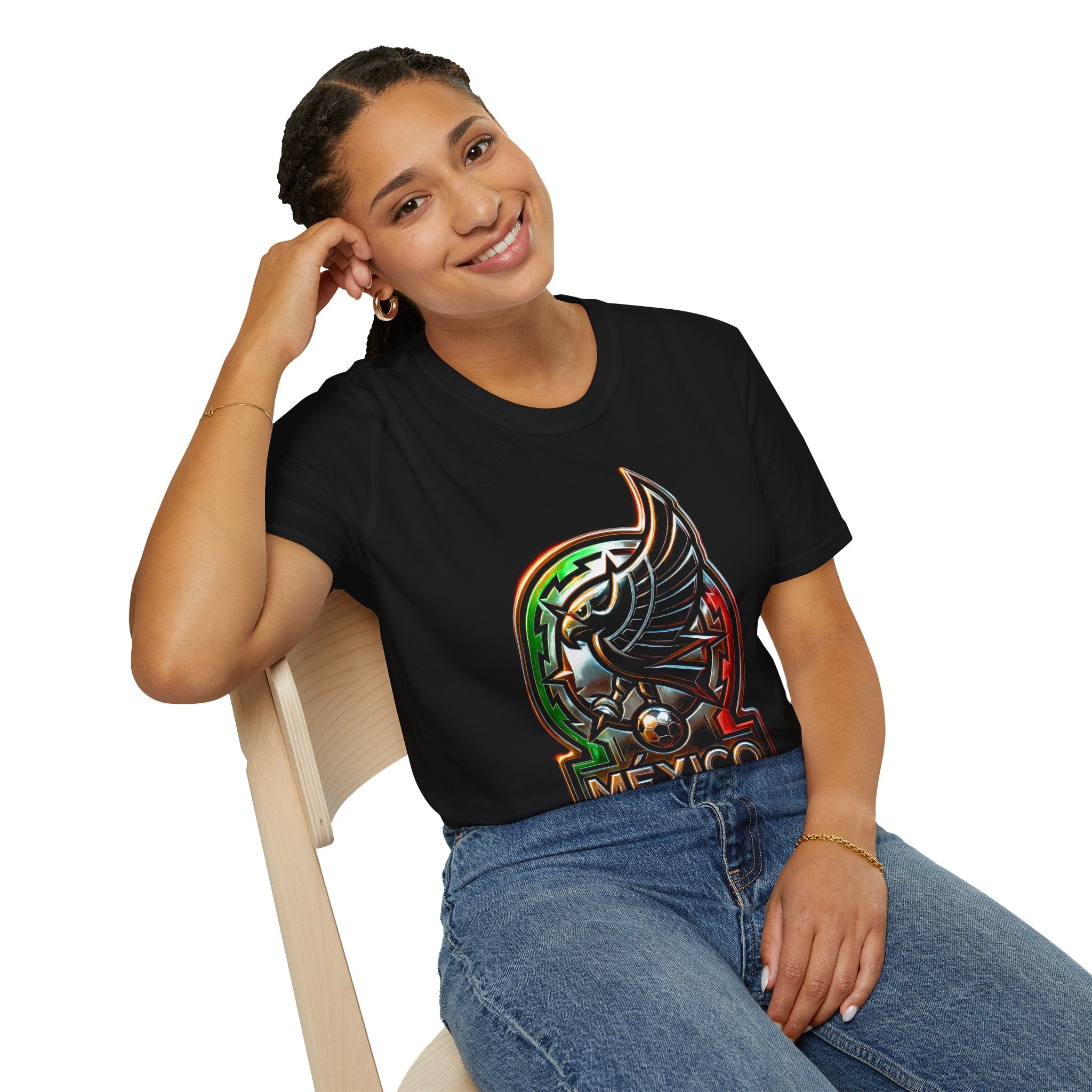 Mexico Aztec Eagle emblem T-Shirt | Mexican heritage soccer crest