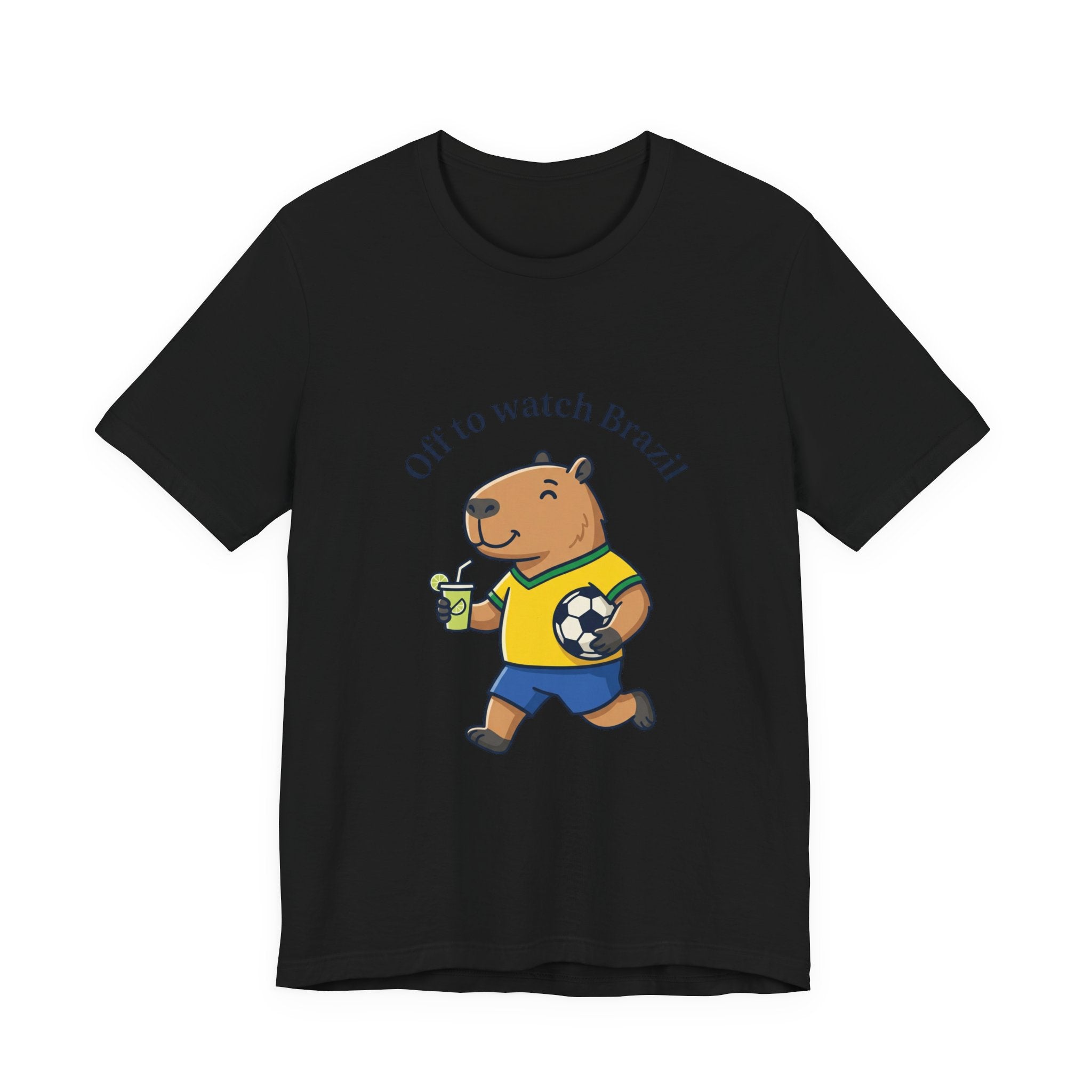 Off to Watch Brazil Bear Illustration Tee | Football Fan Country Colors