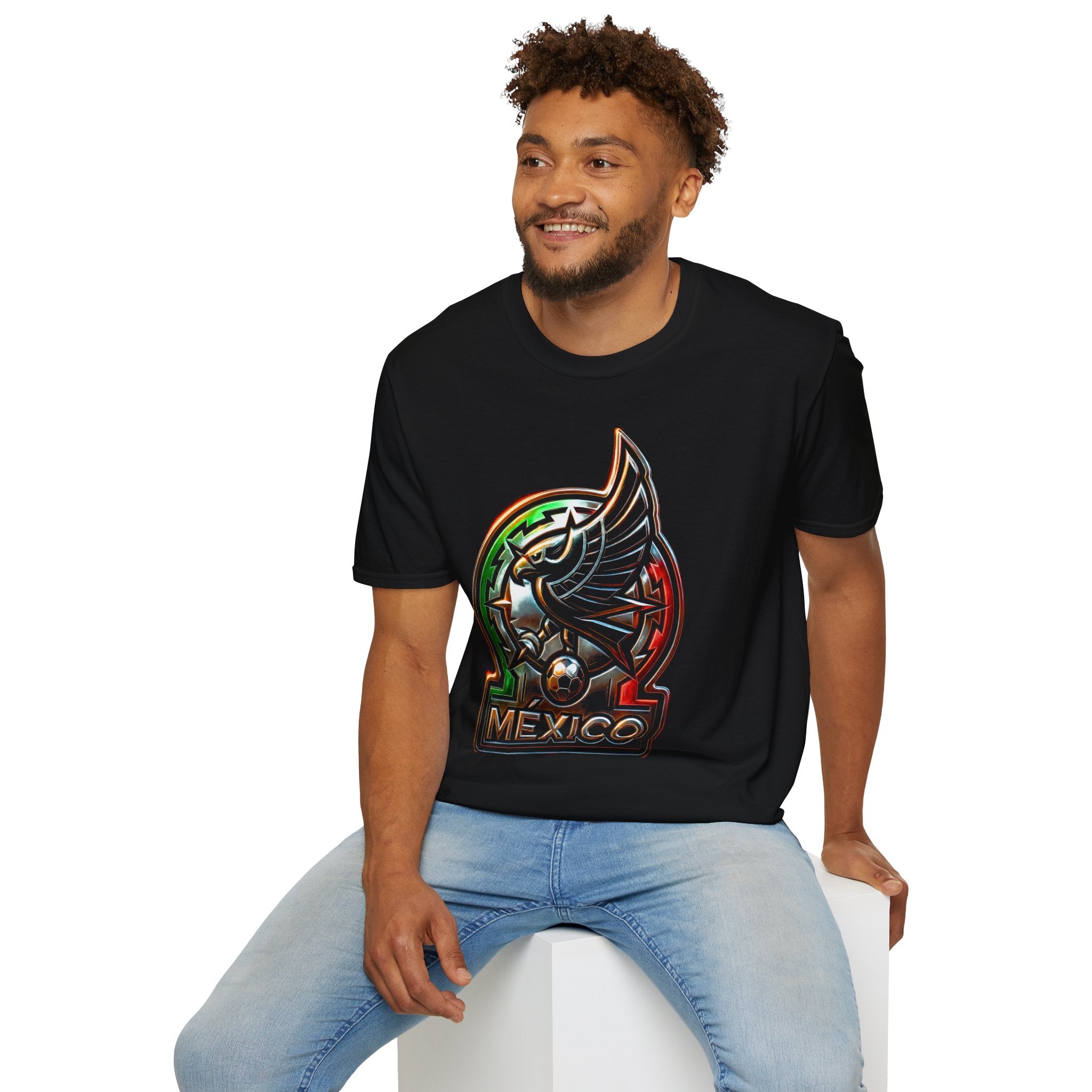 Mexico Aztec Eagle emblem T-Shirt | Mexican heritage soccer crest