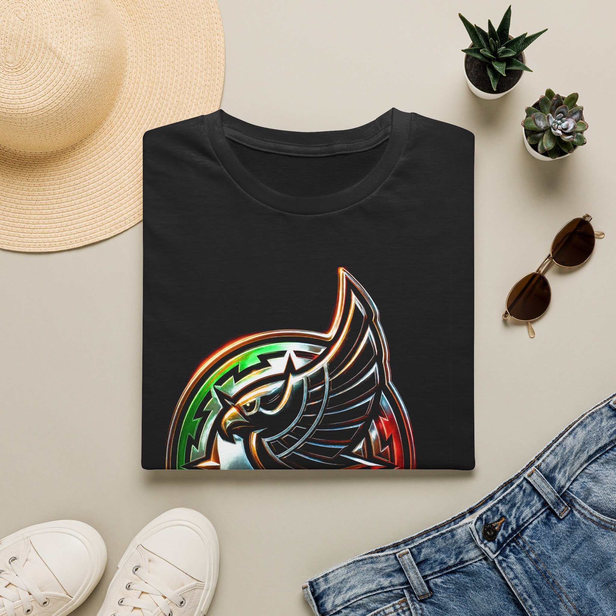 Mexico Aztec Eagle emblem T-Shirt | Mexican heritage soccer crest