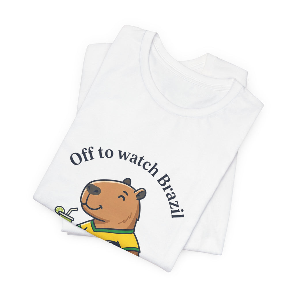 Off to Watch Brazil Bear Illustration Tee | Football Fan Country Colors