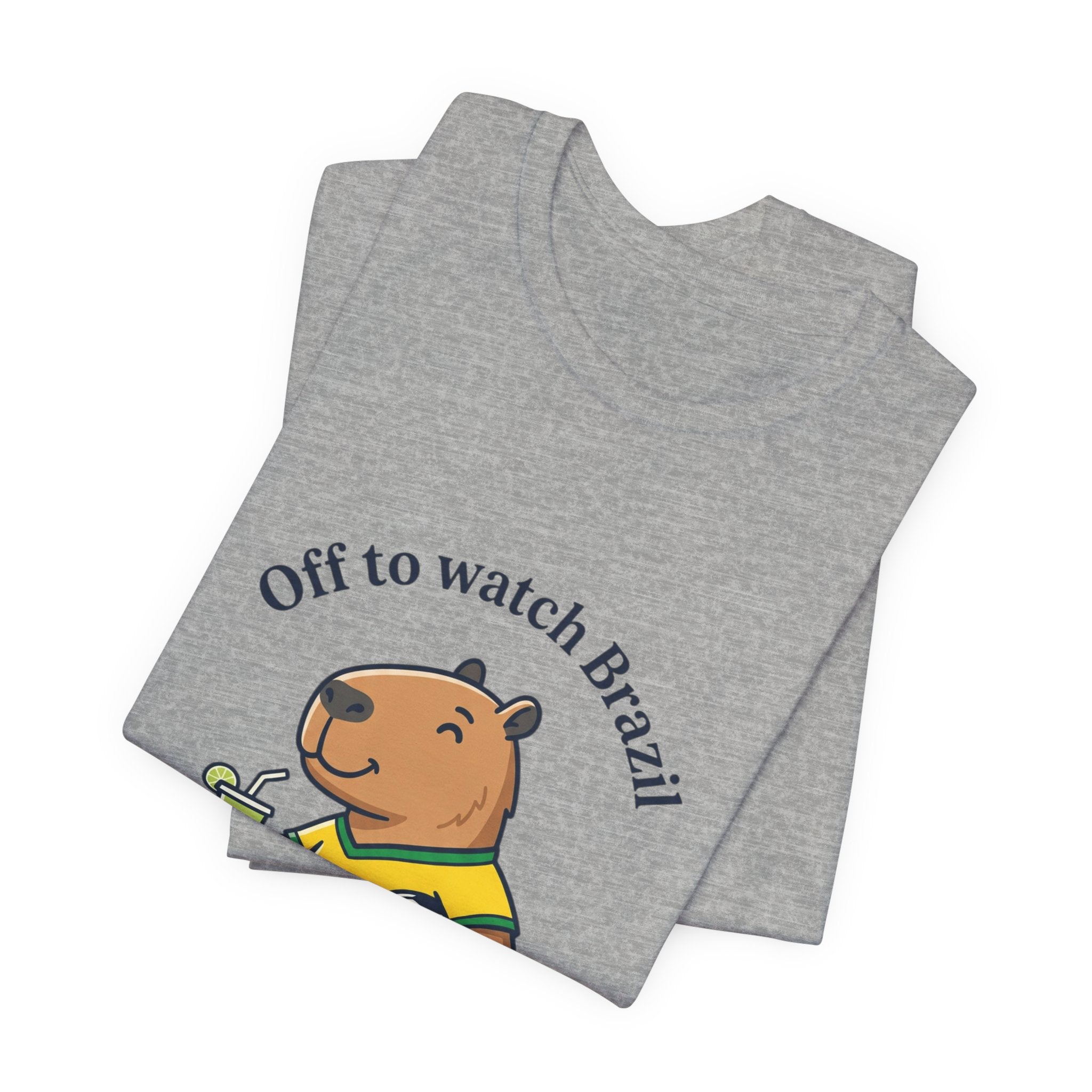 Off to Watch Brazil Bear Illustration Tee | Football Fan Country Colors