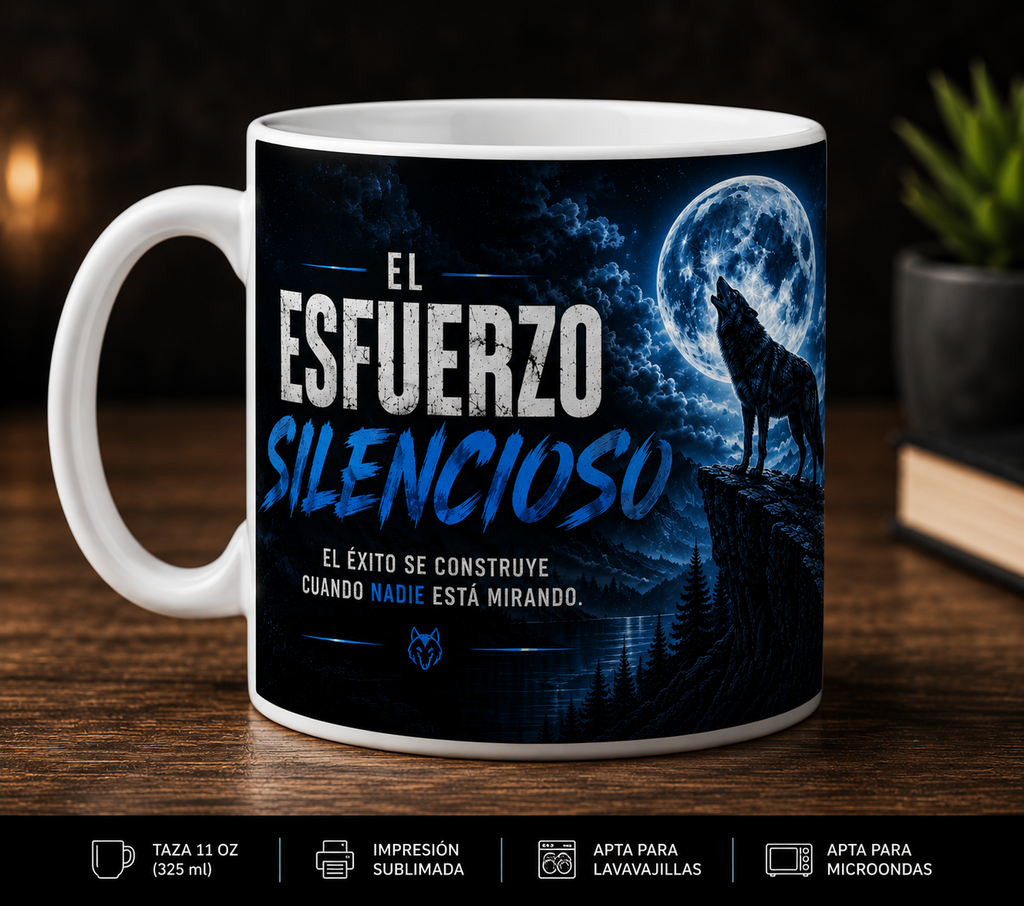 EL ESFUERZO SILENCIOSO | Taza Motivacional Premium 11 oz