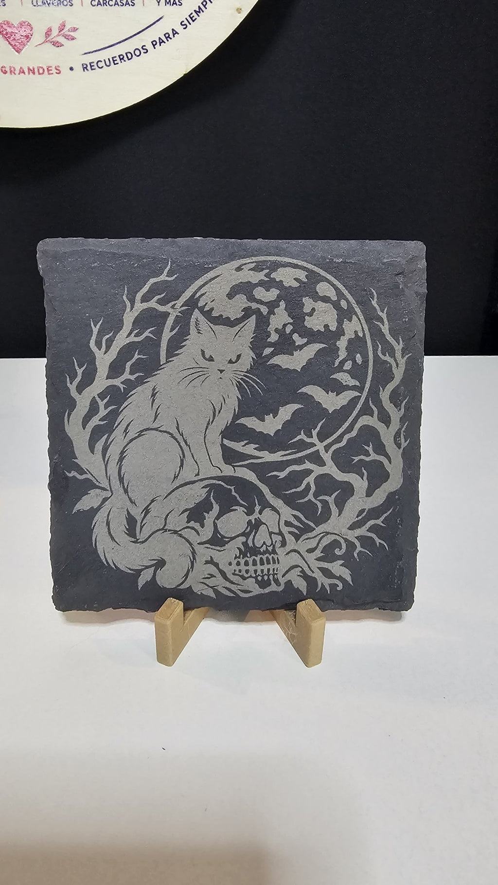 Halloween Laser Engraved Slate Coasters – Set of 4 - ERDUM DESIGNS