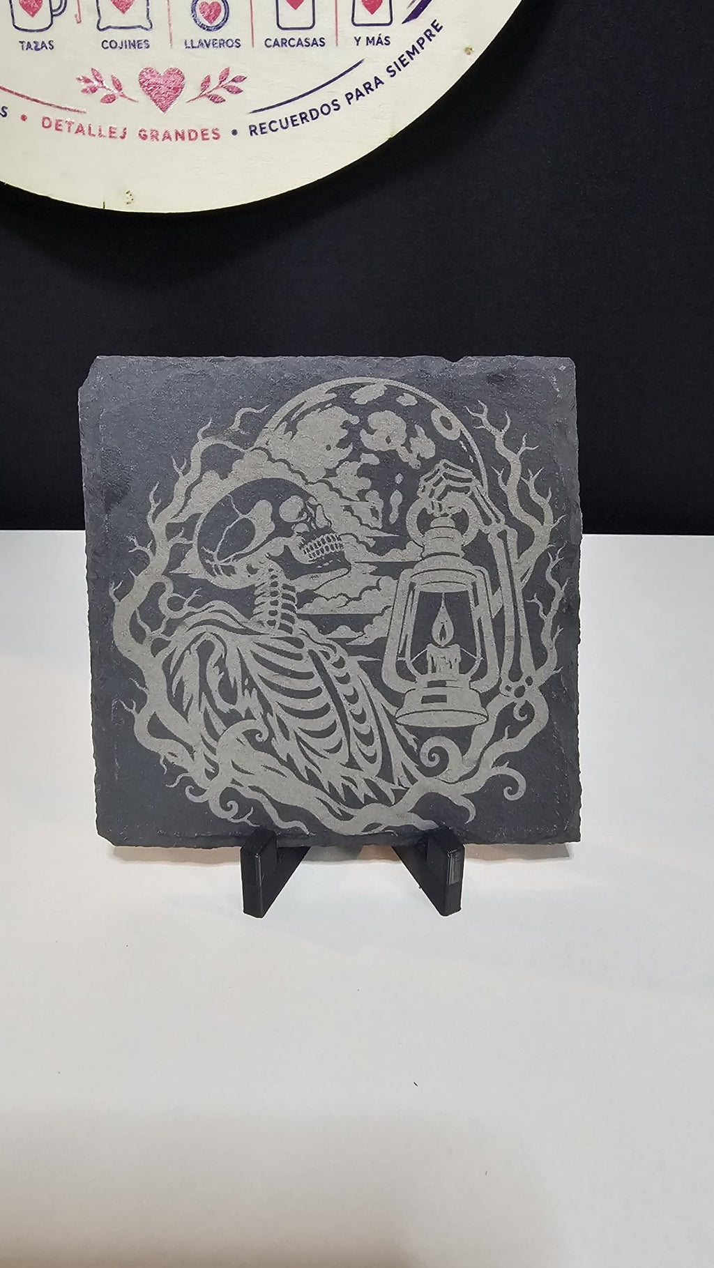 Halloween Laser Engraved Slate Coasters – Set of 4 - ERDUM DESIGNS