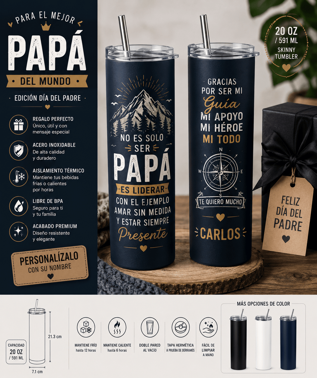 Tumbler Personalizado 20 oz | Foto, Nombre o Logo - ERDUM DESIGNS