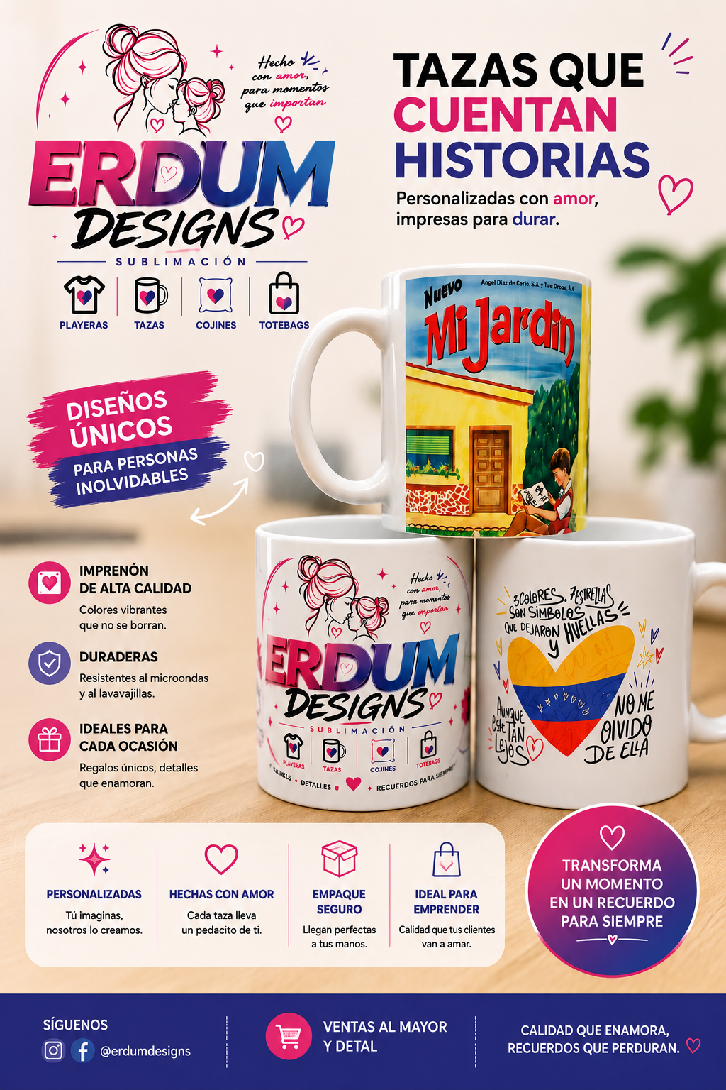 Taza Personalizada 11 oz | Sublimada con Foto, Nombre o Diseño