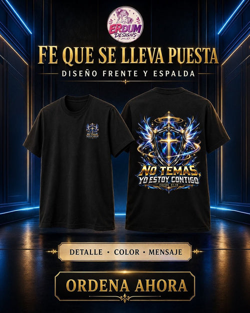 Camiseta Cristiana Isaías 41:10 – No Temas, Yo Estoy Contigo - ERDUM DESIGNS