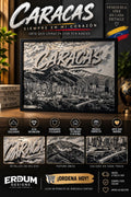 Caracas Venezuela – Arte Decorativo en Relieve 240 × 180 mm - ERDUM DESIGNS