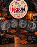 Halloween Laser Engraved Slate Coasters – Set of 4 - ERDUM DESIGNS