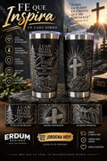 Faith Over Fear – 20oz Full Wrap Laser Engraved Christian Tumbler | Philippians 4:13 - ERDUM DESIGNS