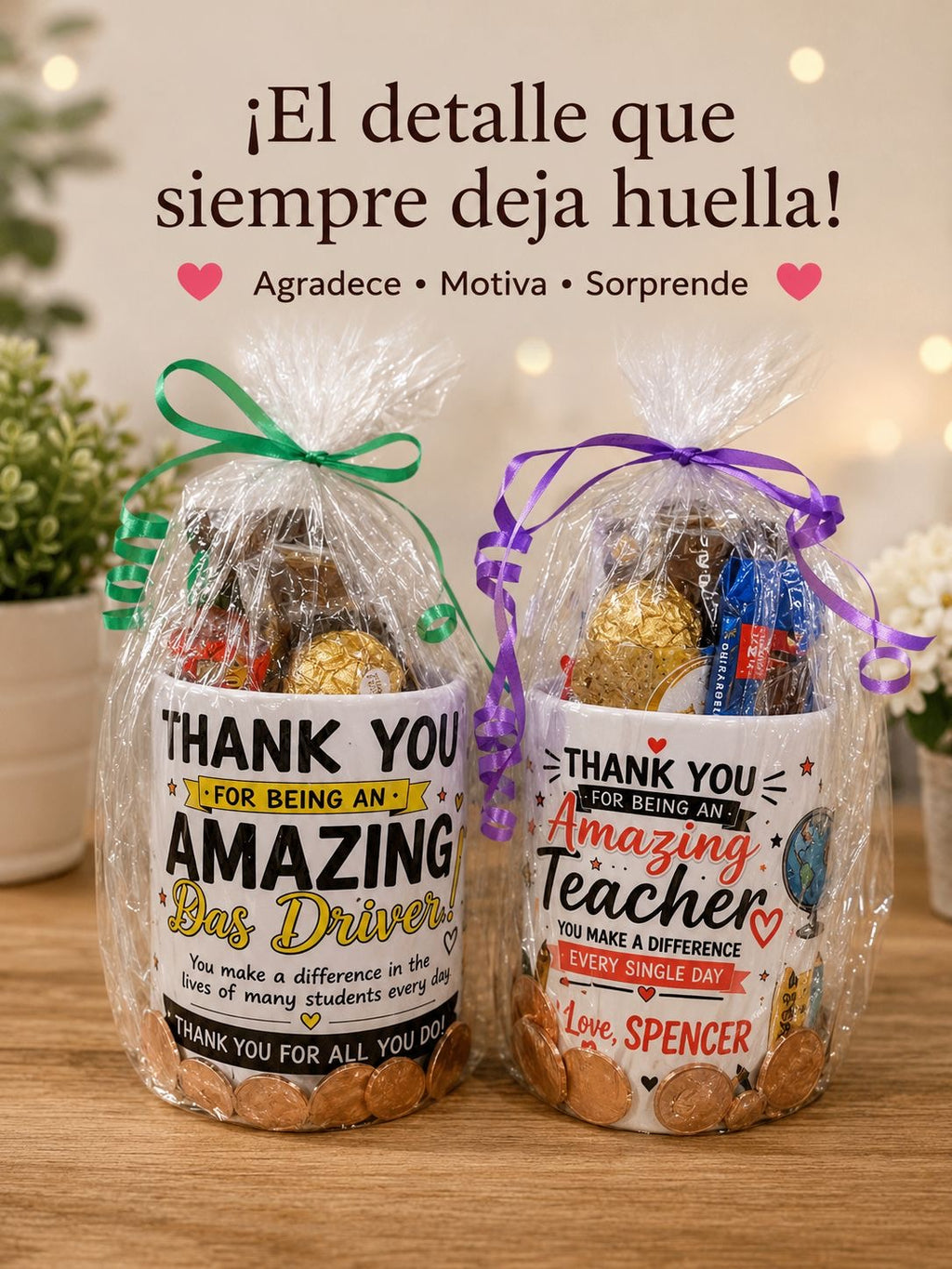 Gift set personalizado con taza y dulces ERDUM DESIGNS