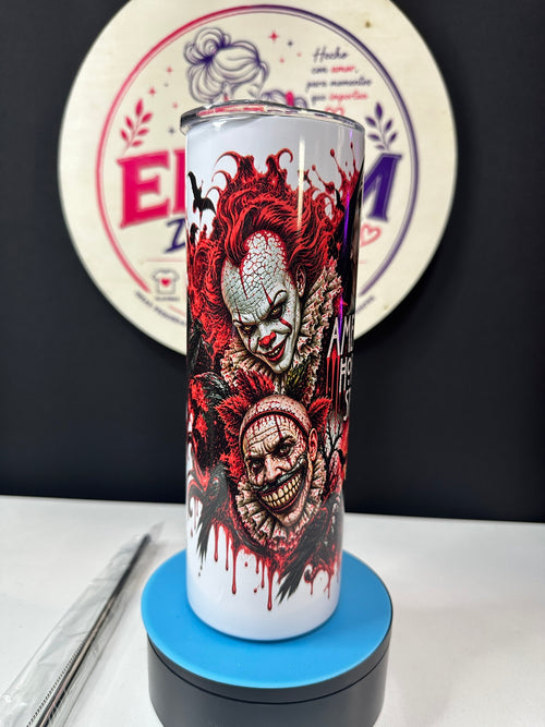 20oz Halloween Horror Tumbler – Sublimated Skinny Tumbler, American Horror Story Design - ERDUM DESIGNS