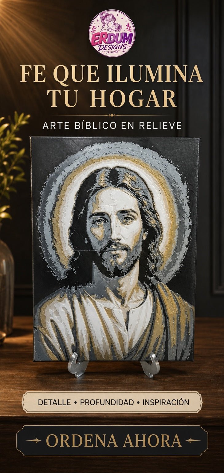 Jesús – Arte Bíblico en Relieve 3D - ERDUM DESIGNS