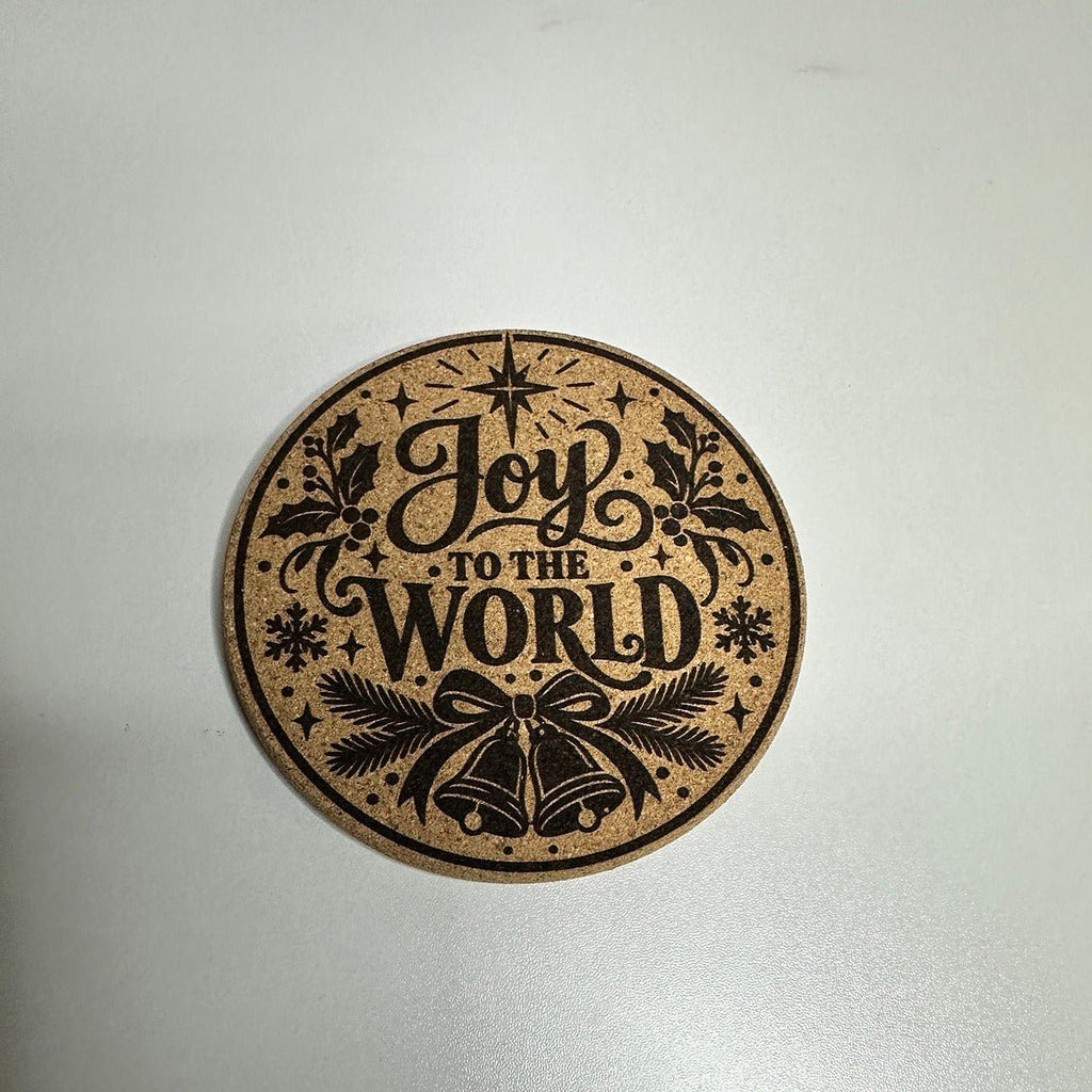 Christmas Cork Coaster Set – 4 Laser Engraved Designs - ERDUM DESIGNS