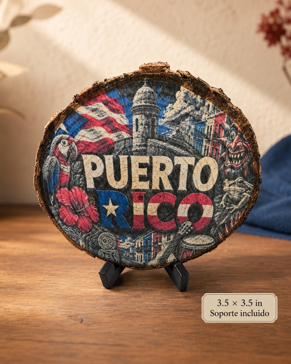 Set Orgullo Boricua – 2 piezas decorativas en madera de pino - ERDUM DESIGNS