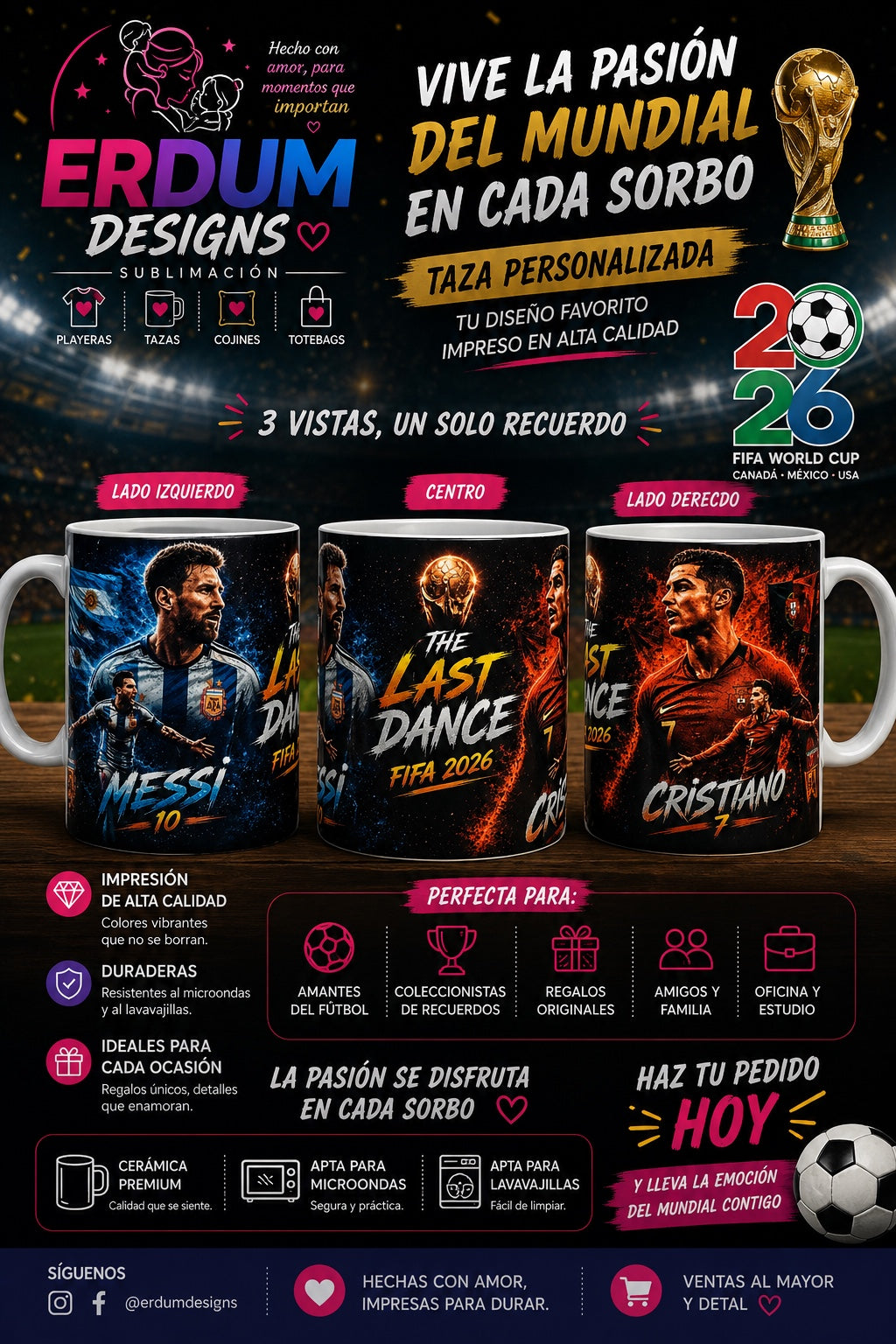 Soccer custom mug preview by ERDUM DESIGNS