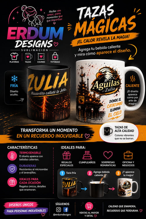 Taza mágica personalizada ERDUM DESIGNS